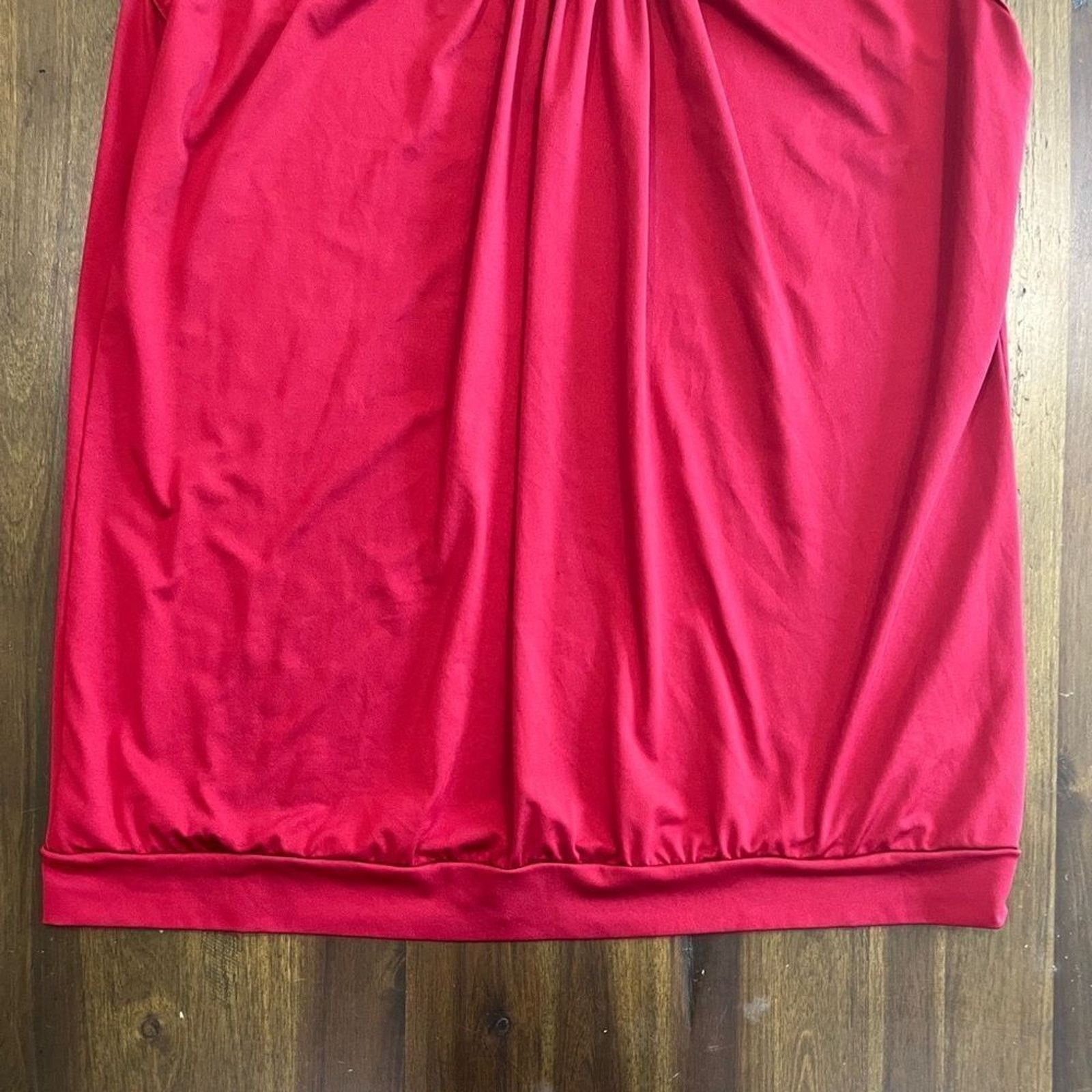 Shein SHEIN Maroon Pleated Silky Blouse Size L Size L / US 10 / IT 46 - 3 Thumbnail