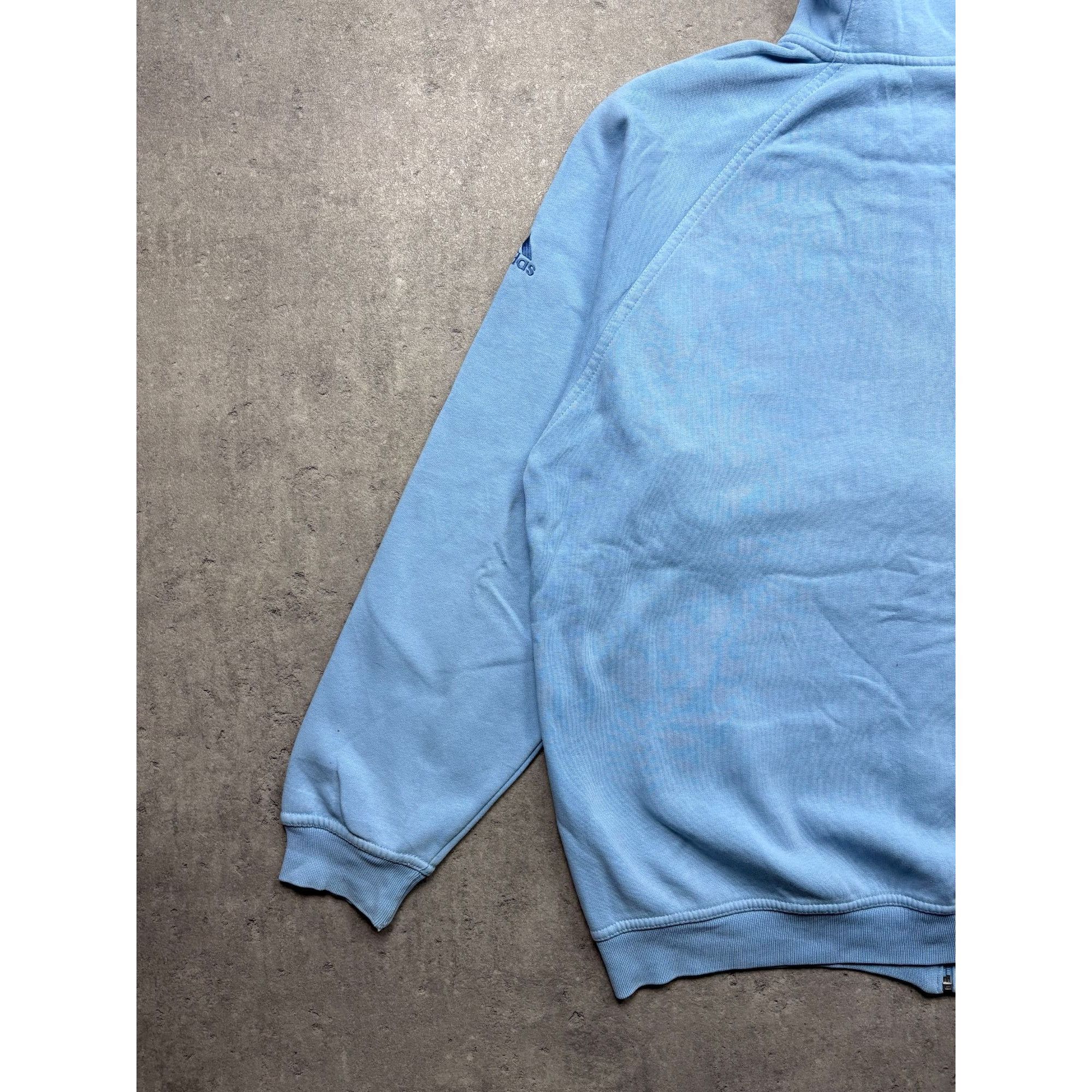 Adidas Vintage Adidas Full-Zip Hoodie – Baby Blue Retro Aesthetic Size US L / EU 52-54 / 3 - 9 Thumbnail