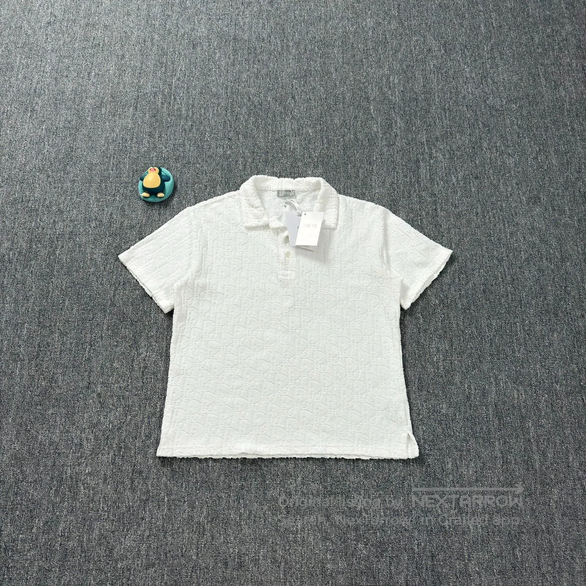 Dior Dior White Towel-Bottom Printed Polo. Size US S / EU 44-46 / 1 - 1 Thumbnail