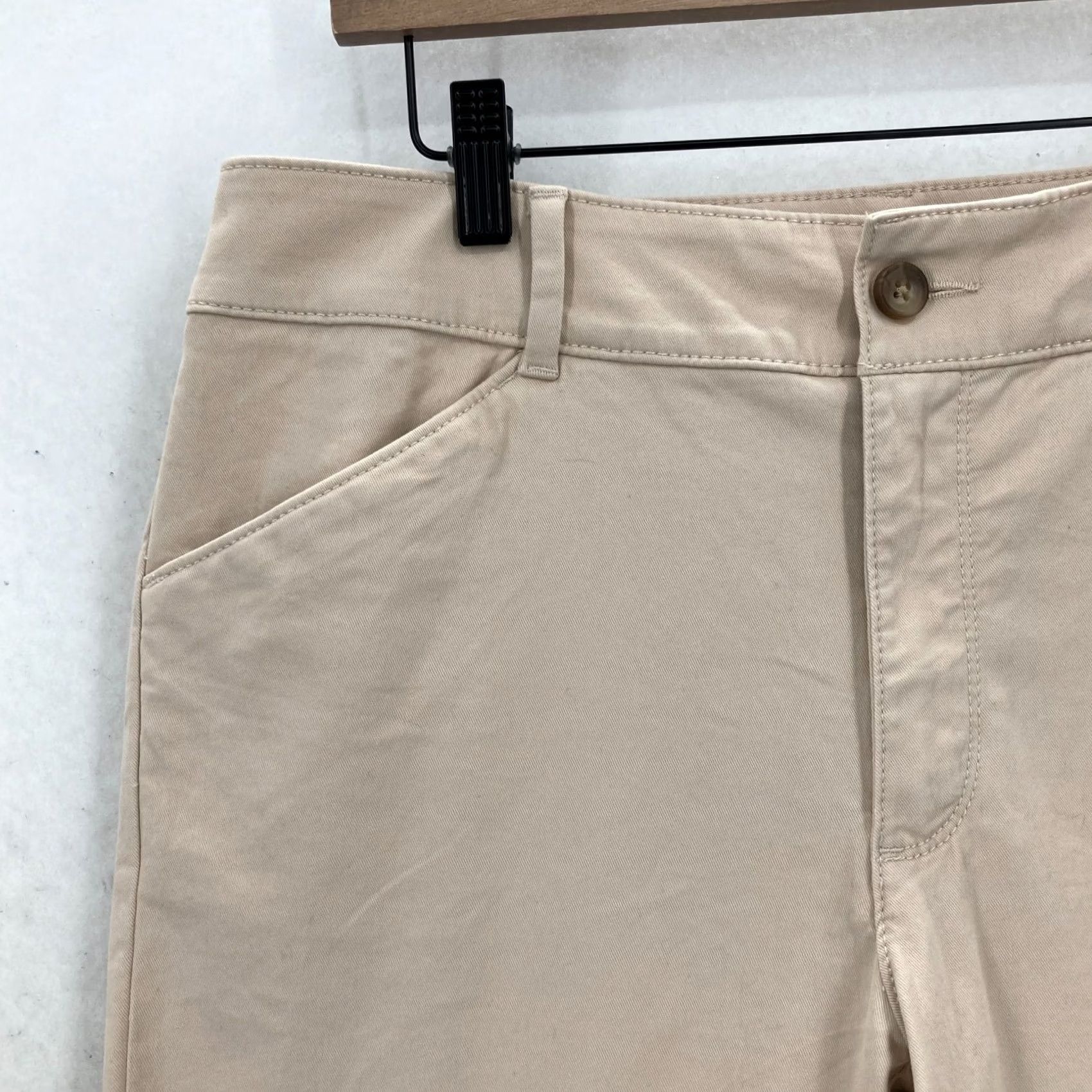 Loft LOFT Outlet Pants Women's 6 Khaki Beige Stretch Straight Leg Casual Preppy Size 28" / US 6 / IT 42 - 3 Thumbnail