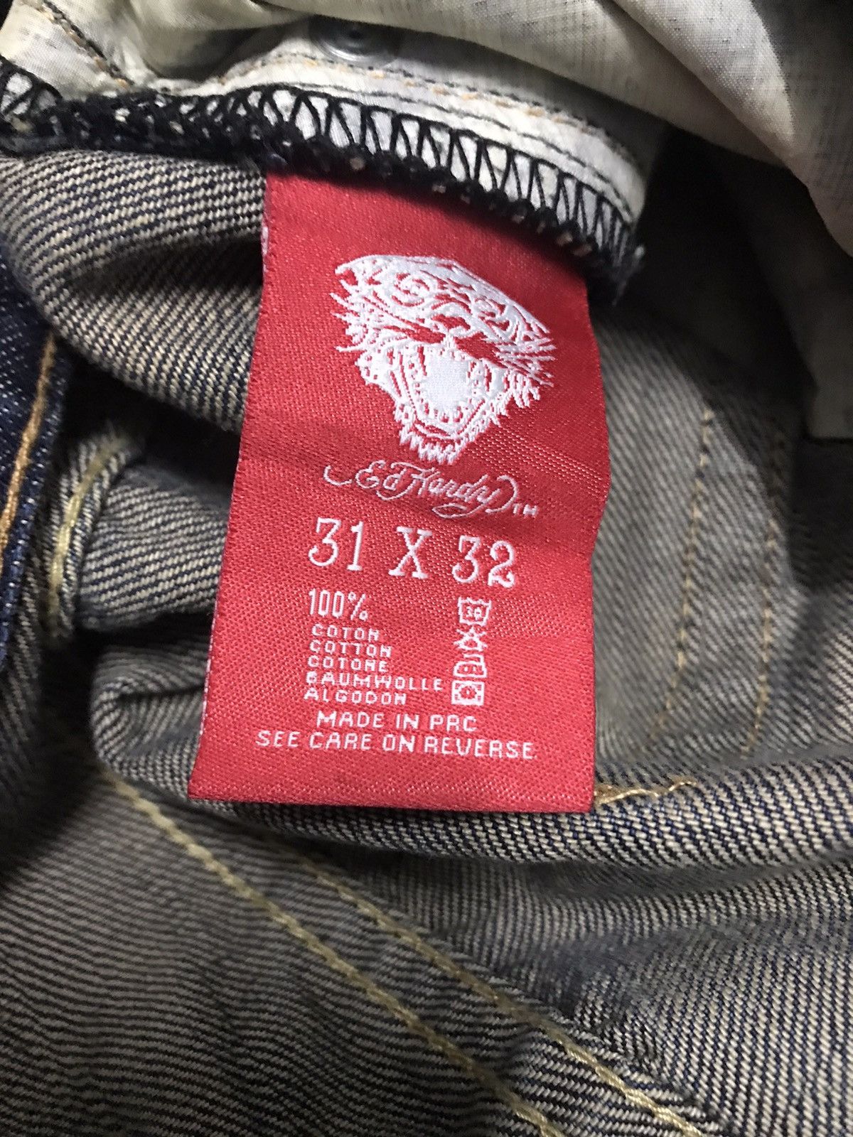 Ed Hardy BEST OFFER🔥Y2K Ed Hardy Eagle Snake Skull Embroidery Jeans Size US 31 - 7 Thumbnail