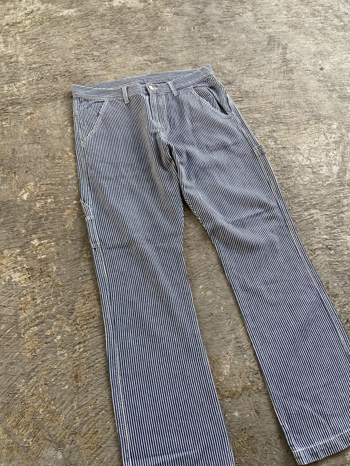 Carhartt 2000s Carhartt Style - Hickory Stripe Carpenter Pants Size US 33 - 2 Thumbnail