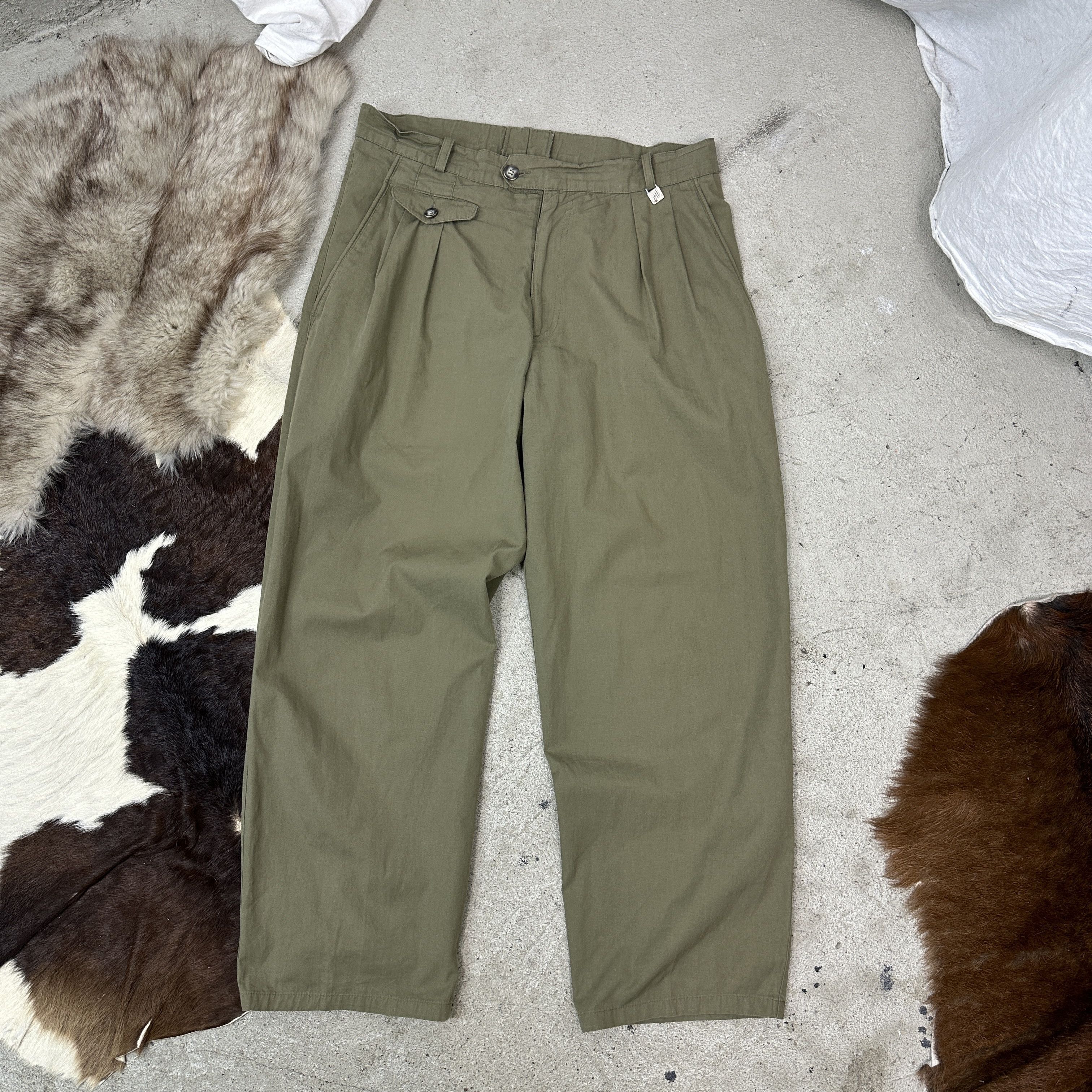 Frame Vintage Military Styled Baggy Wide Leg Pants 90s Size 26" / US 2 / IT 38 - 2 Thumbnail