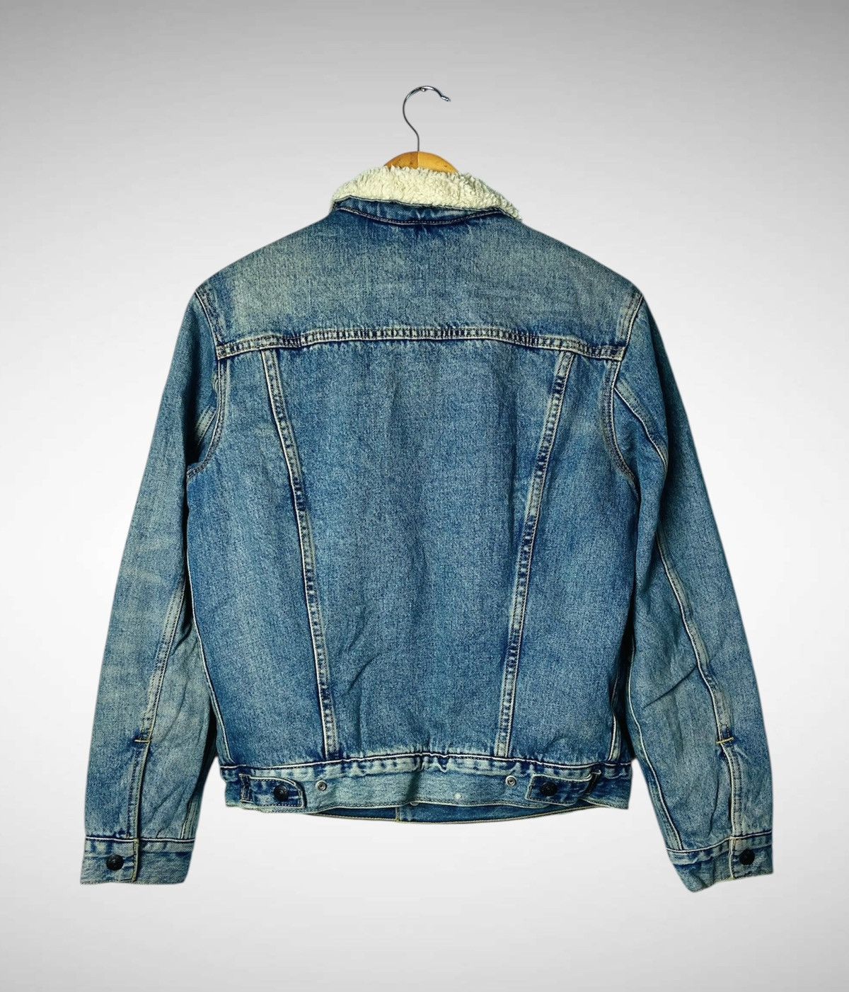 Levi's Levis Sherpa Lined Snap Button Trucker Jacket Size US S / EU 44-46 / 1 - 2 Thumbnail