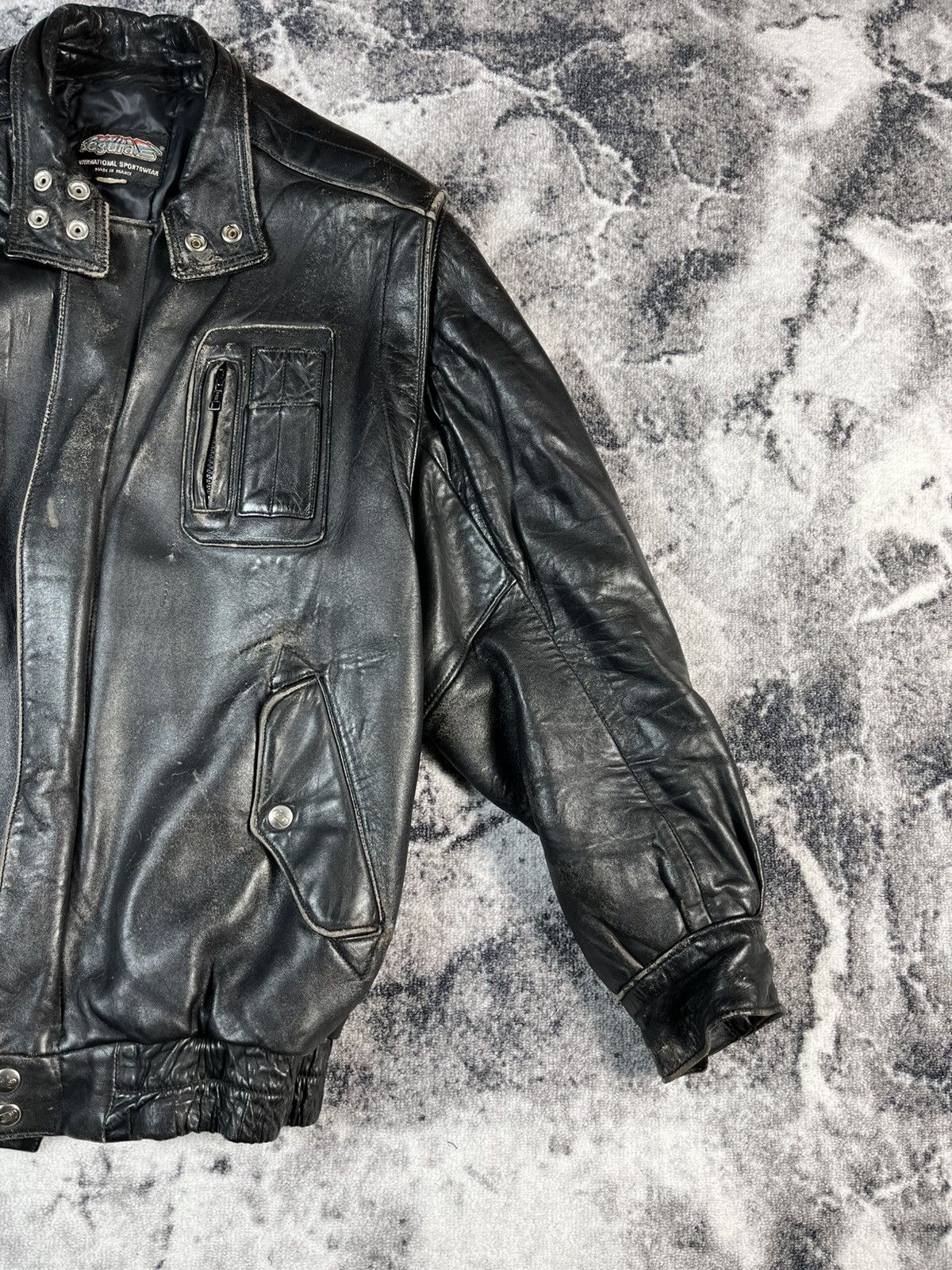 Other Vintage Segura Leather Bomber Jacket France 90s Black Size US M / EU 48-50 / 2 - 3 Thumbnail