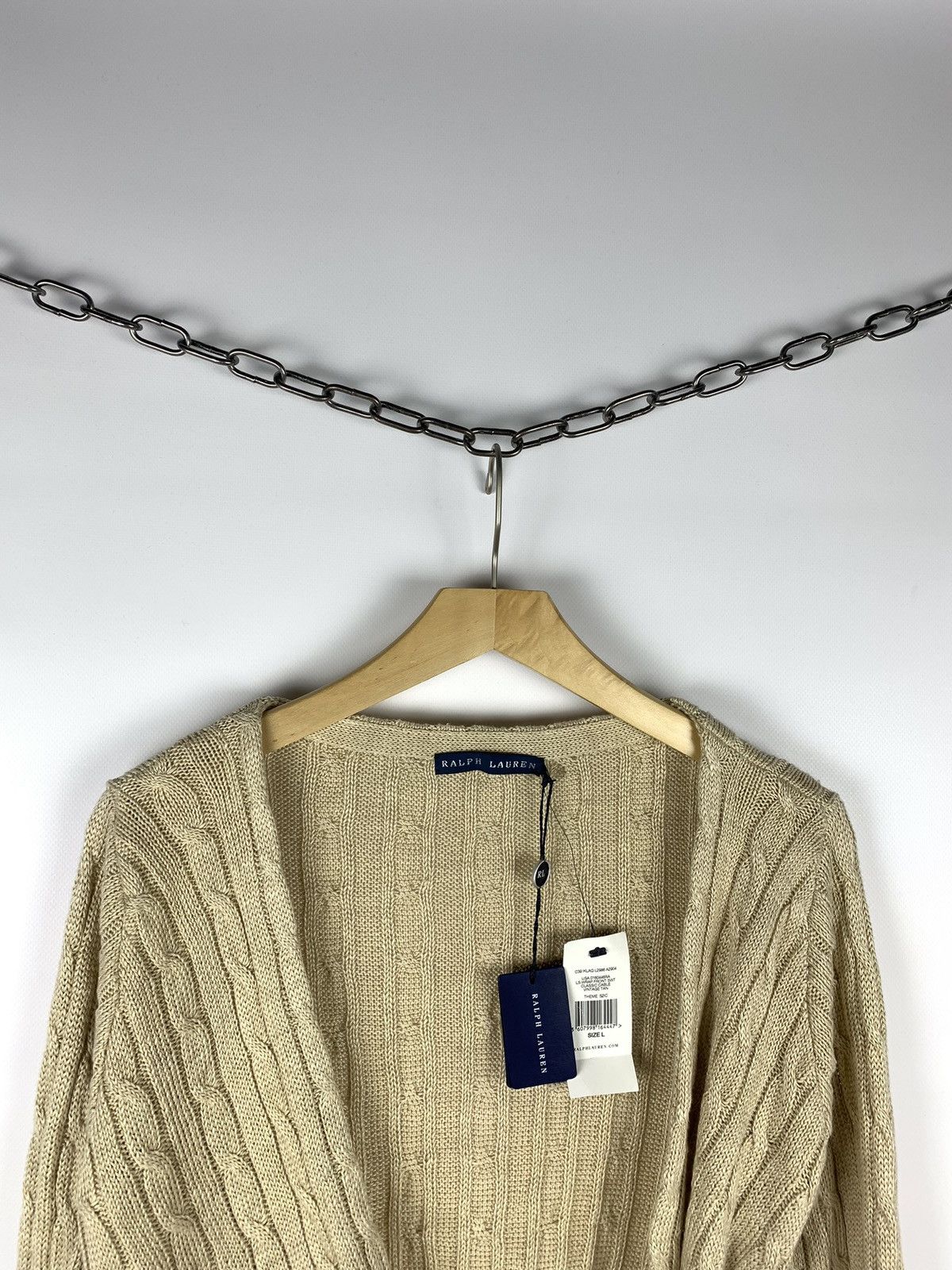 Ralph Lauren New with tags Ralph Lauren Cable Knit Linen Cardigan Belted Size L / US 10 / IT 46 - 2 Thumbnail