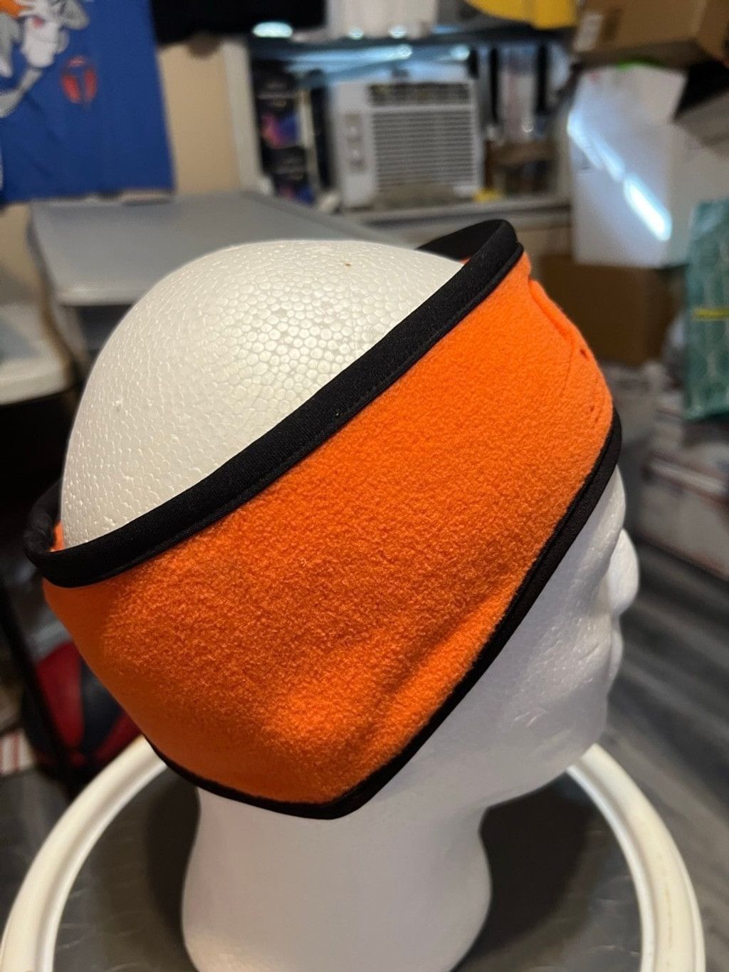 Port Authority Men's Port Authority Orange Black Fleece Headband One Size Size ONE SIZE - 4 Thumbnail