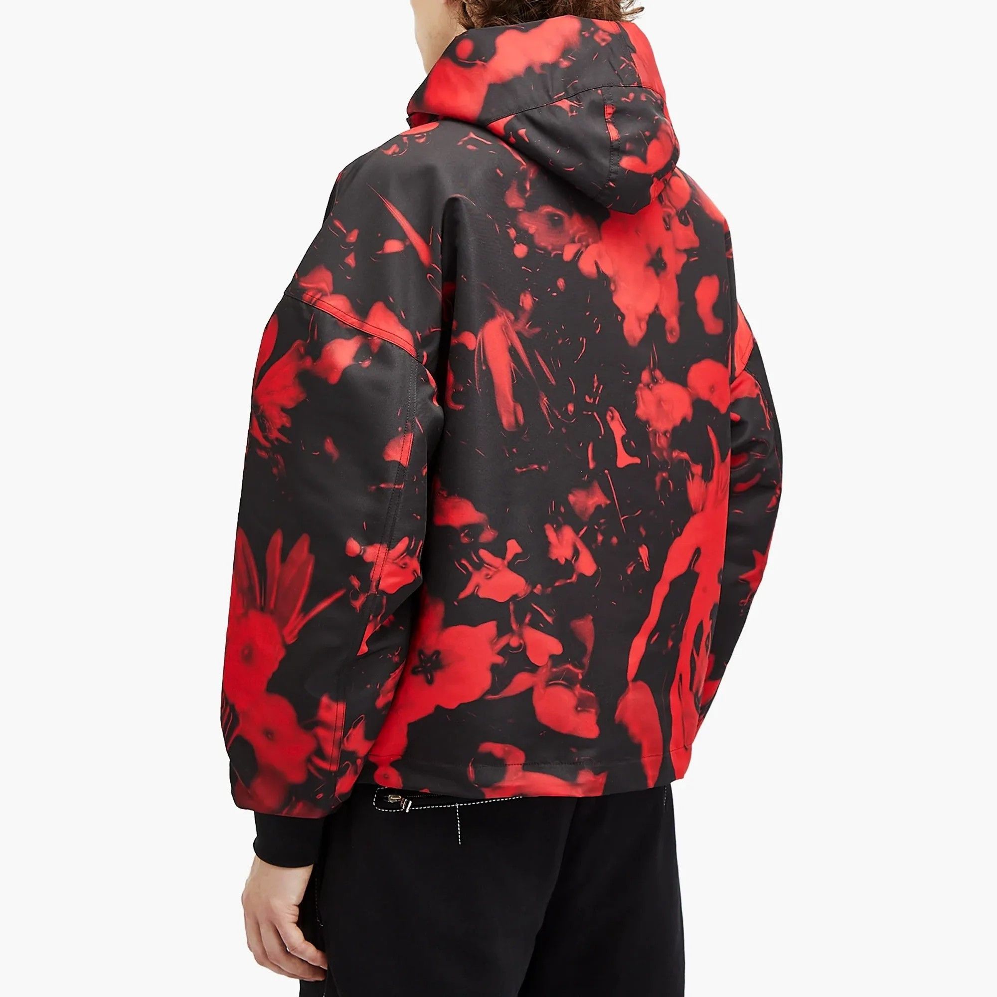 Alexander McQueen EU48 Waxed Flower Abstract Print Hooded Zip Windbreaker FW24 Size US M / EU 48-50 / 2 - 17 Thumbnail