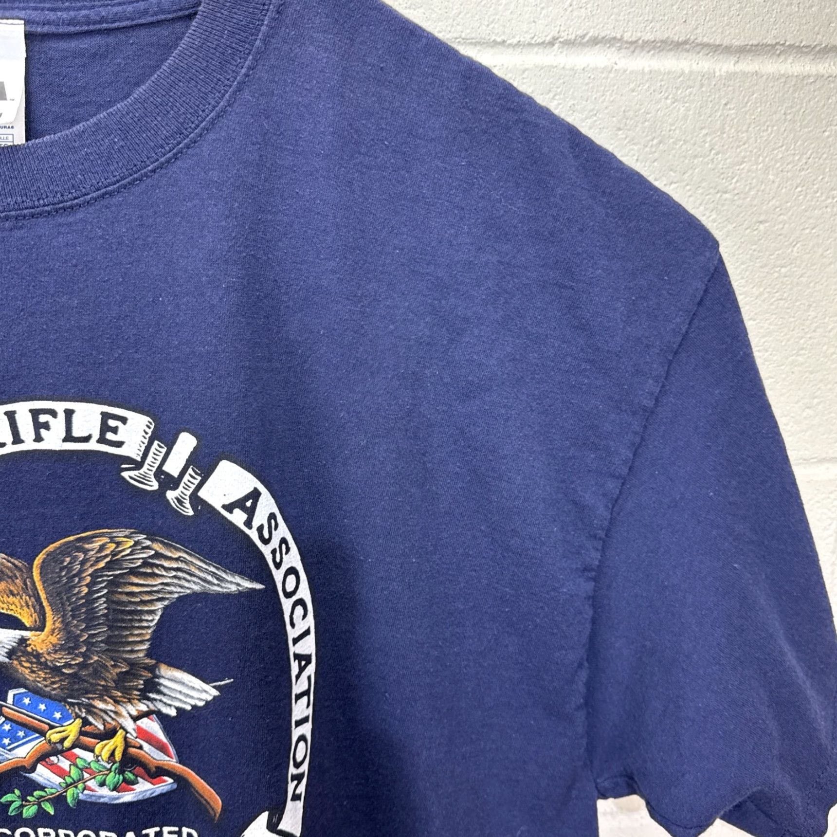 Vintage VINTAGE NRA National Rifle Association T-Shirt Men 2XL Short Sleeve Cotton Blue Patriotic Logo US USA Size US XXL / EU 58 / 5 - 7 Thumbnail