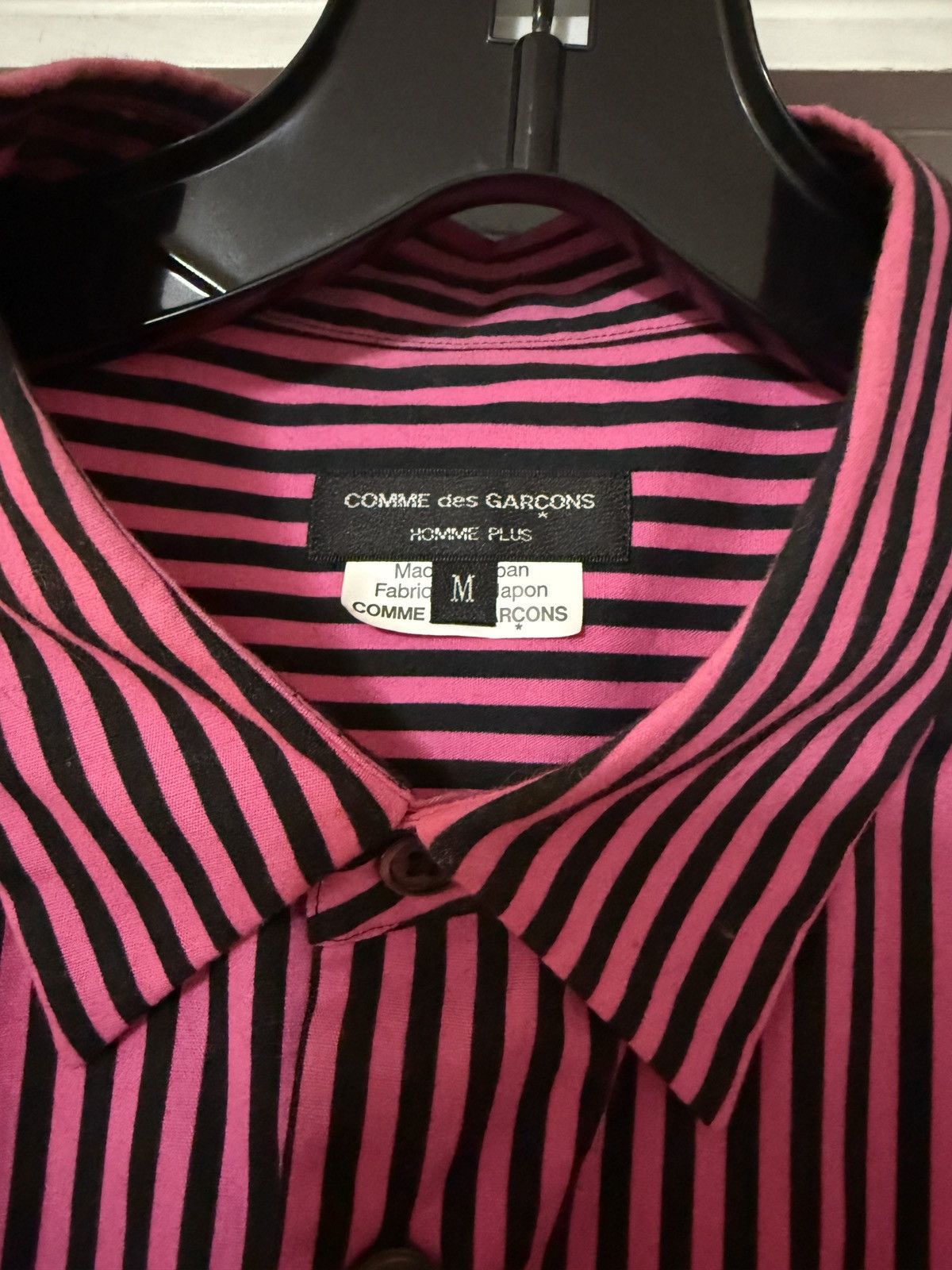 Comme des Garcons Homme Plus COMME des GARÇONS HOMME PLUS pink stripe long button down. Size US M / EU 48-50 / 2 - 3 Thumbnail