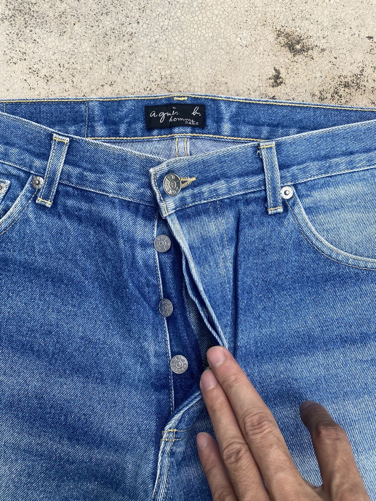 Designer × Japanese Brand × agnes b. Agnes B Homme Loose Faded Jeans Size US 32 / EU 48 - 5 Thumbnail