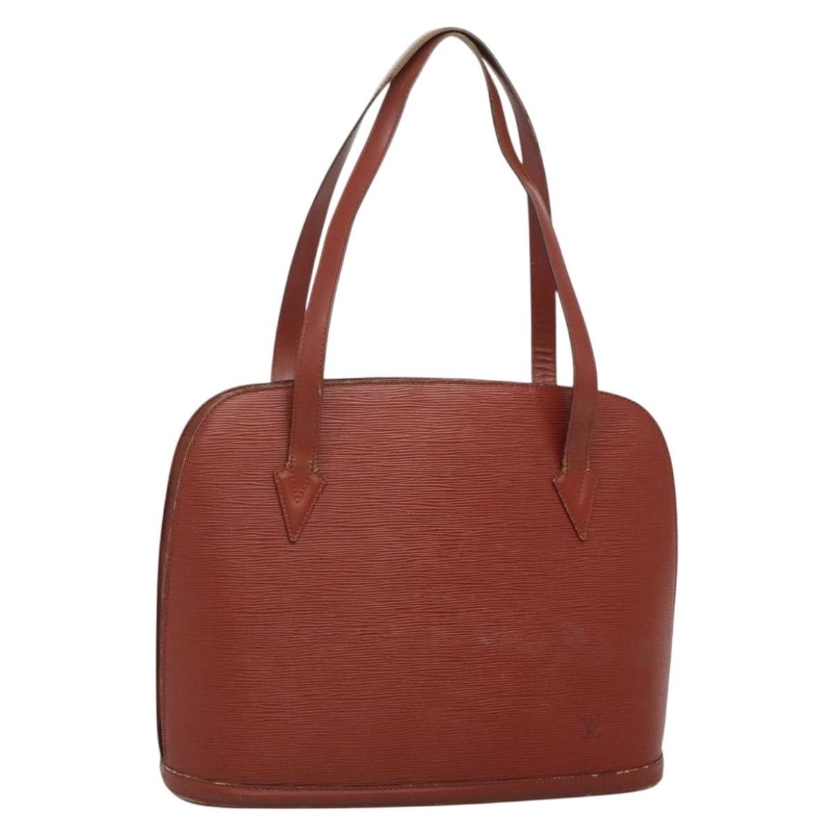 LOUIS VUITTON Epi Lussac Shoulder Bag Brown M52283