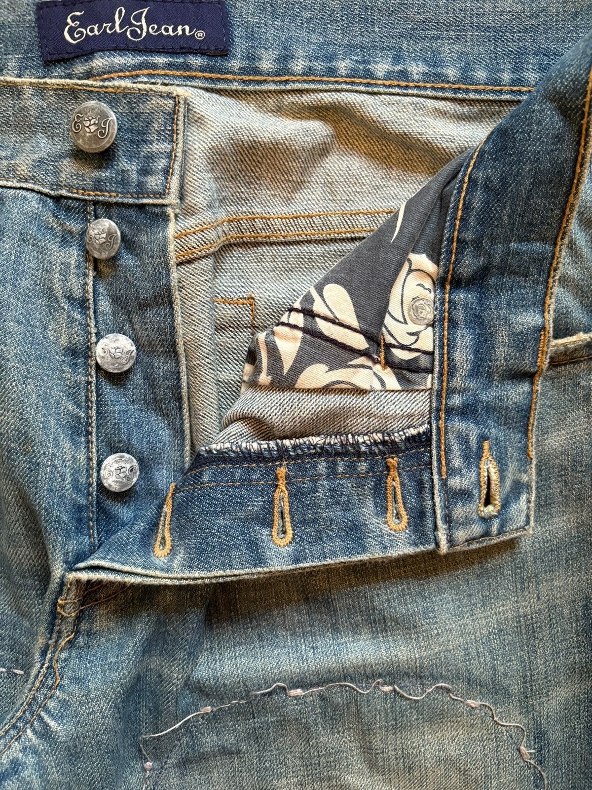 Japanese Brand Vintage Japanese Brand Mud Wash Patched Flare Jeans Size US 34 / EU 50 - 3 Thumbnail