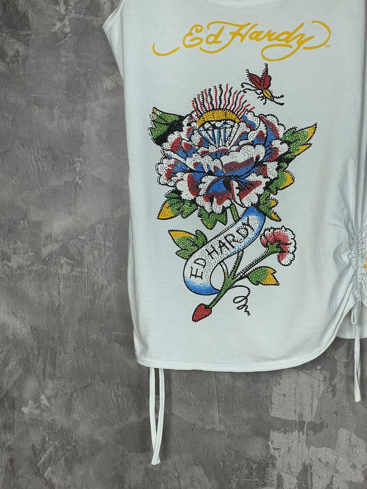 Ed Hardy Vintage Ed Hardy By Christian Audigier Sleeveles Shirt Size US XXL / EU 58 / 5 - 5 Thumbnail