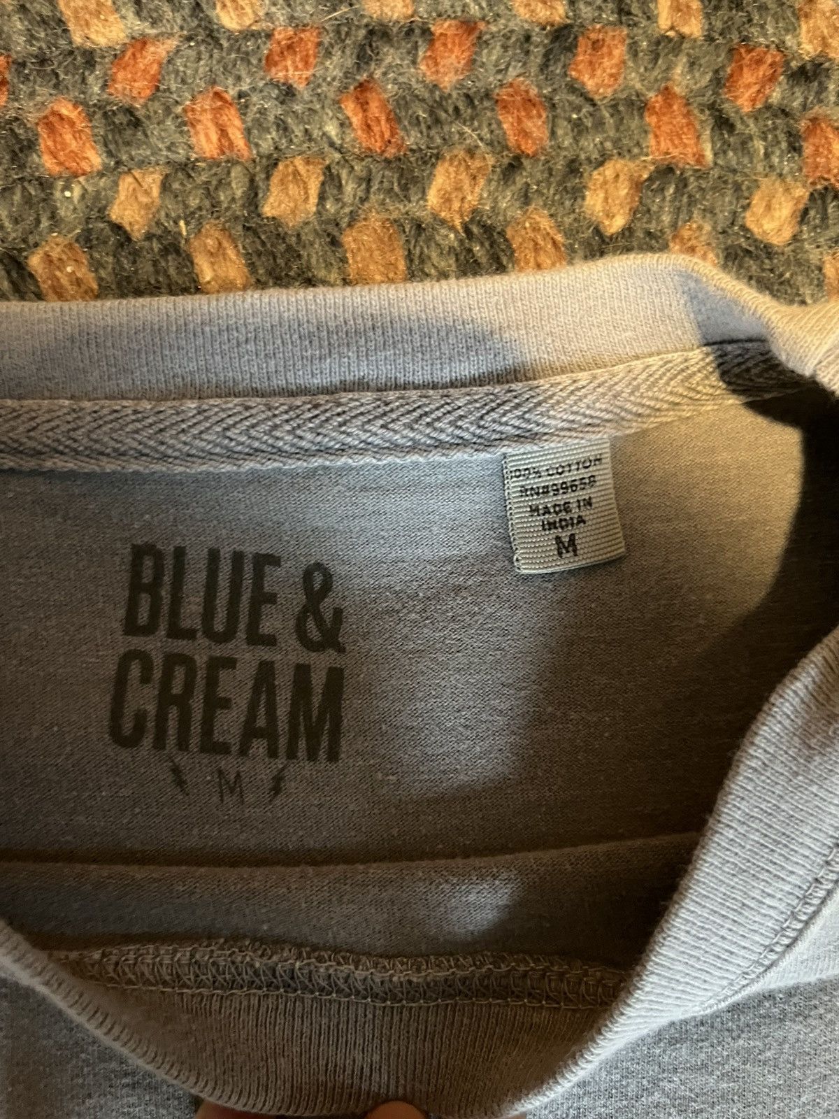 Blue & Cream Blue & Cream Gray Graphic Pocket T-Shirt Size US M / EU 48-50 / 2 - 5 Thumbnail