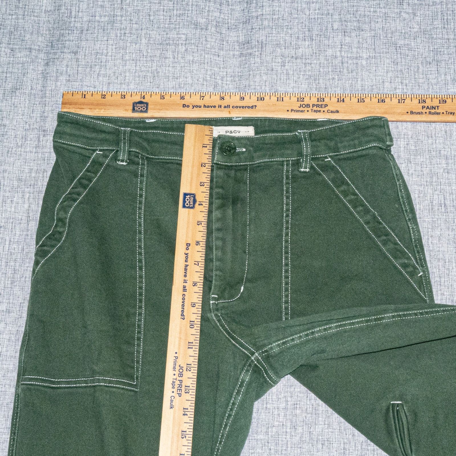 P&Co P&Co Service Fatigue Pants in Green Cotton Twill Size 14 L28 Size 32" / US 10 / IT 46 - 6 Thumbnail