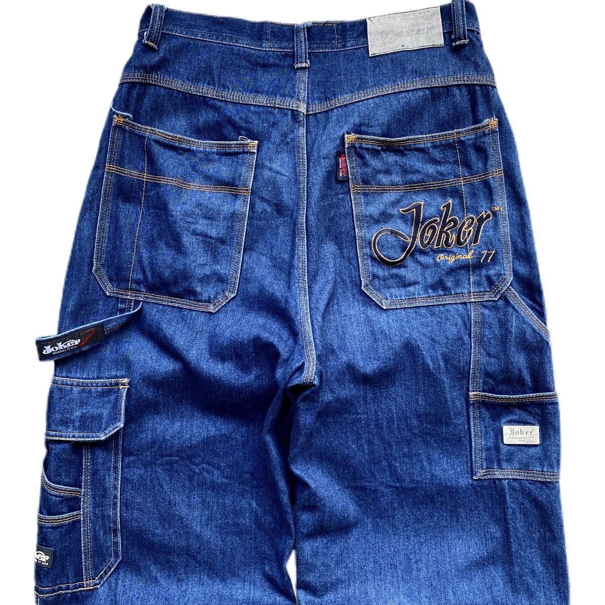 JNCO 🔥Vintage Joker77 Carpenter Blue Baggy Jeans🔥 Size US 34 / EU 50 - 2 Thumbnail