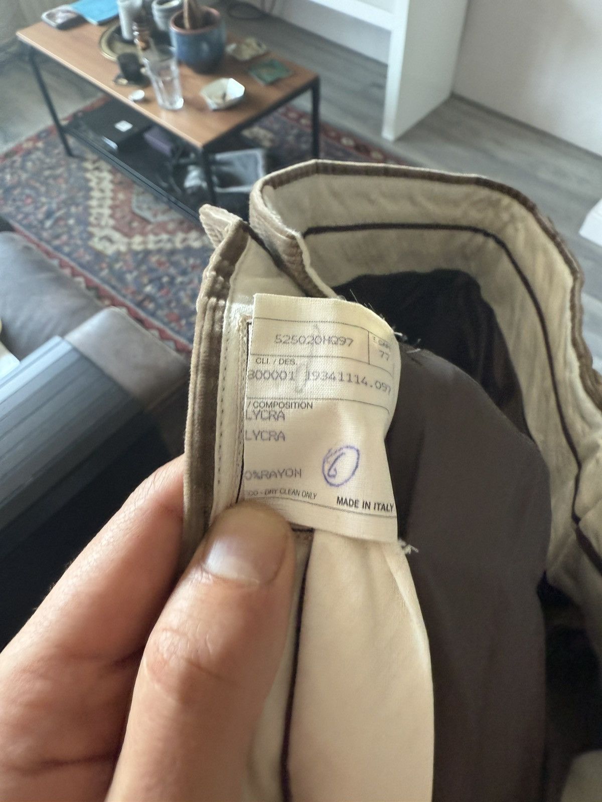 Hermes Hermès Brown Corduroy Trousers with Leather Details Size US 33 - 13 Thumbnail