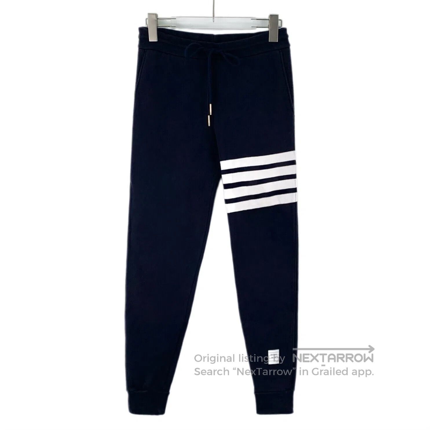 Thom Browne Thom Browne size M Blue classic four-stripe cotton drawstr Size US 38 / EU 54 - 1 Thumbnail