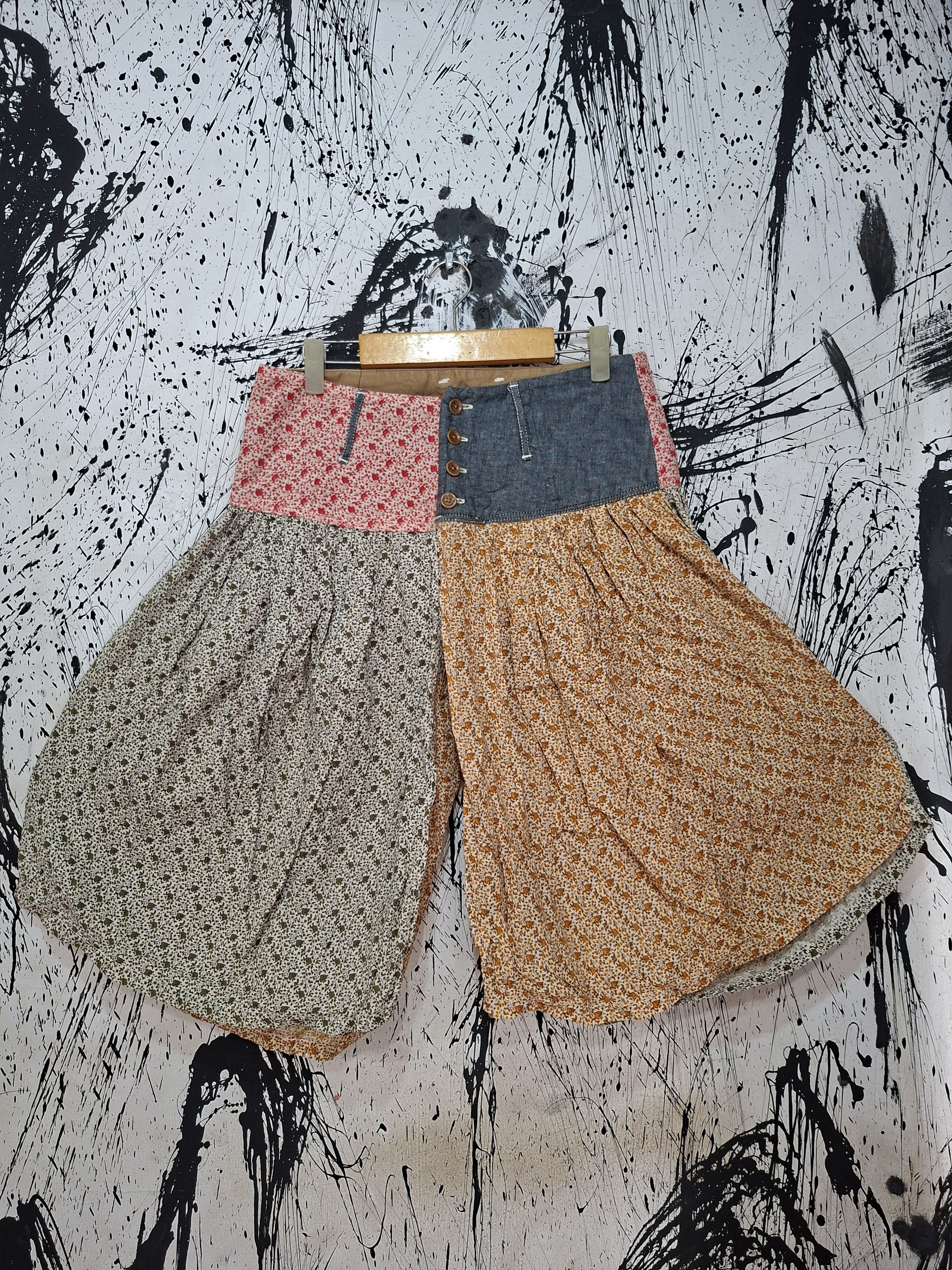 ARCHIVE KAPITAL PATCHWORK BANDANA 3 QUARTER HAREM PANTS