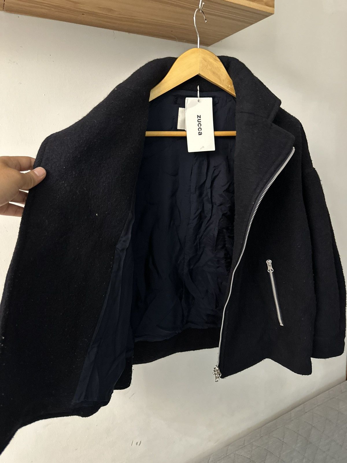 CABANE de ZUCCa × Issey Miyake AW21 Zucca Double Collar Zipper Wool Jacket Size US M / EU 48-50 / 2 - 7 Thumbnail