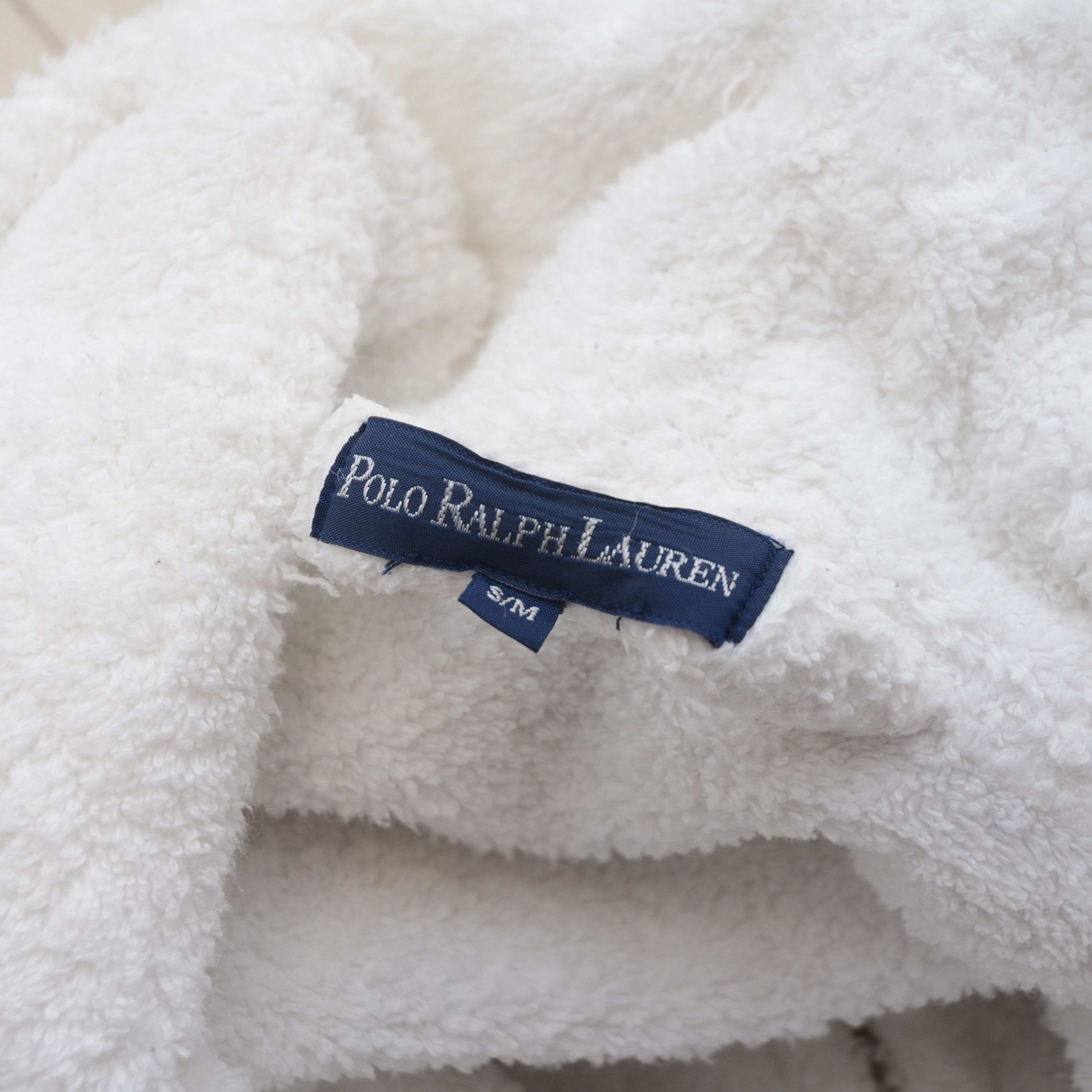 Polo Ralph Lauren × Ralph Lauren × Vintage Polo Ralph Lauren Unisex Robe Bathrobe S/M Big Pony Logo Size ONE SIZE - 11 Thumbnail