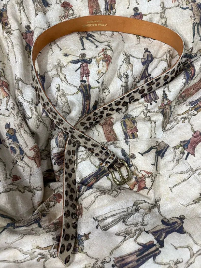 Junya Watanabe Junya Watanabe size 75-95 Leopard Print Horsehair Belt Size ONE SIZE - 1 Thumbnail
