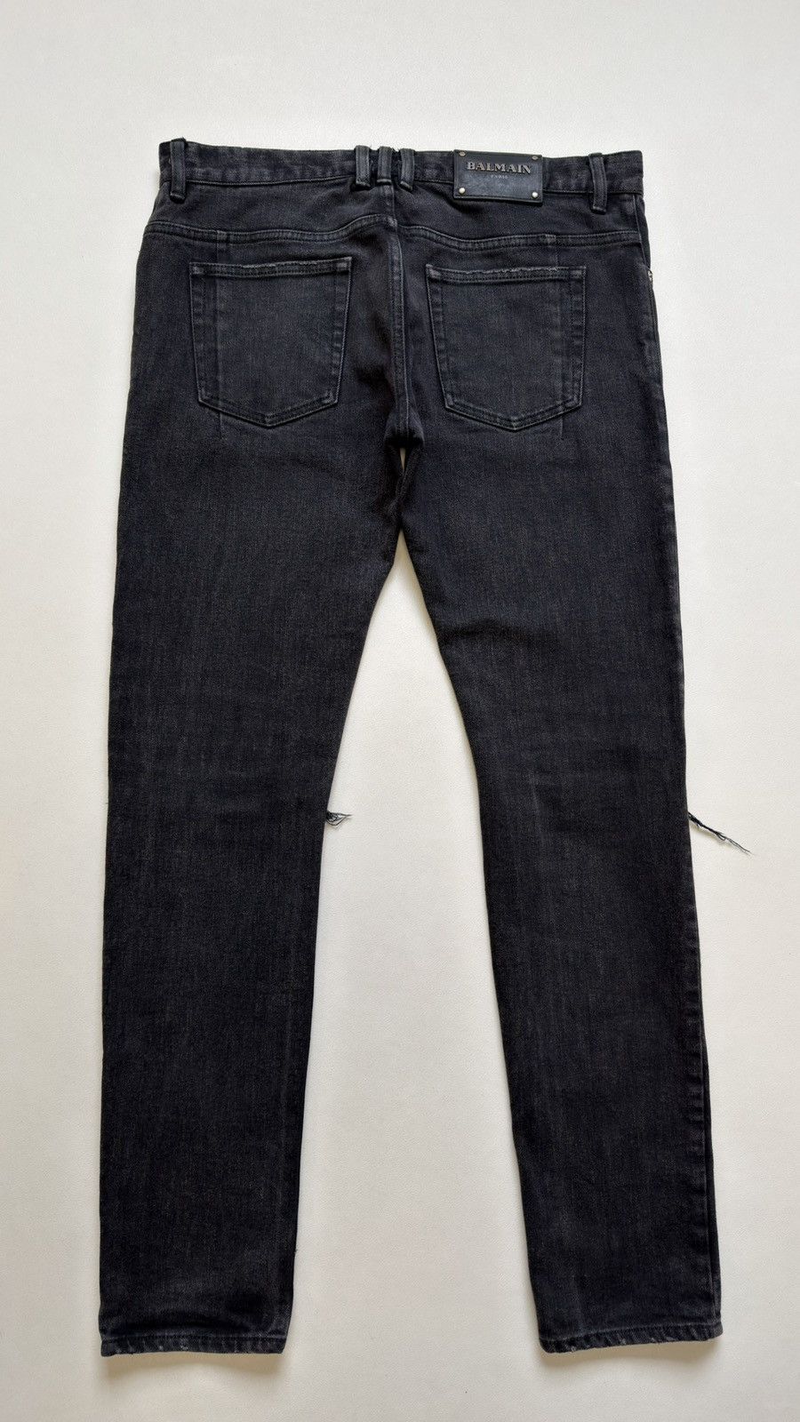 Balmain 2012 ‘Knee Blowout’ Washed Black Jeans Size US 34 / EU 50 - 12 Thumbnail