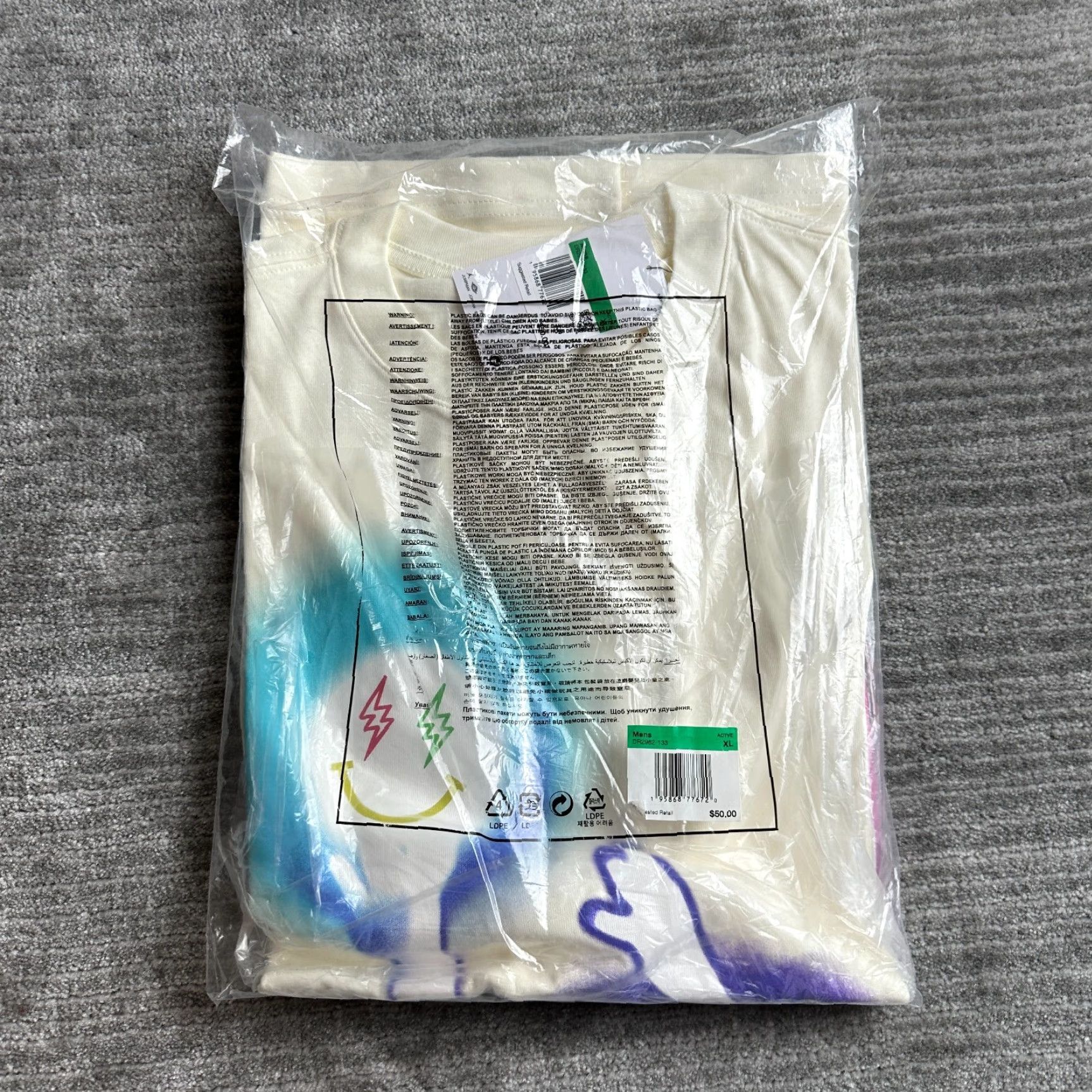 Jordan Brand Jordan J Balvin Shirt Mens XL White Crew Neck Canvas Graphic Print Retro Cargo Size US XL / EU 56 / 4 - 3 Thumbnail
