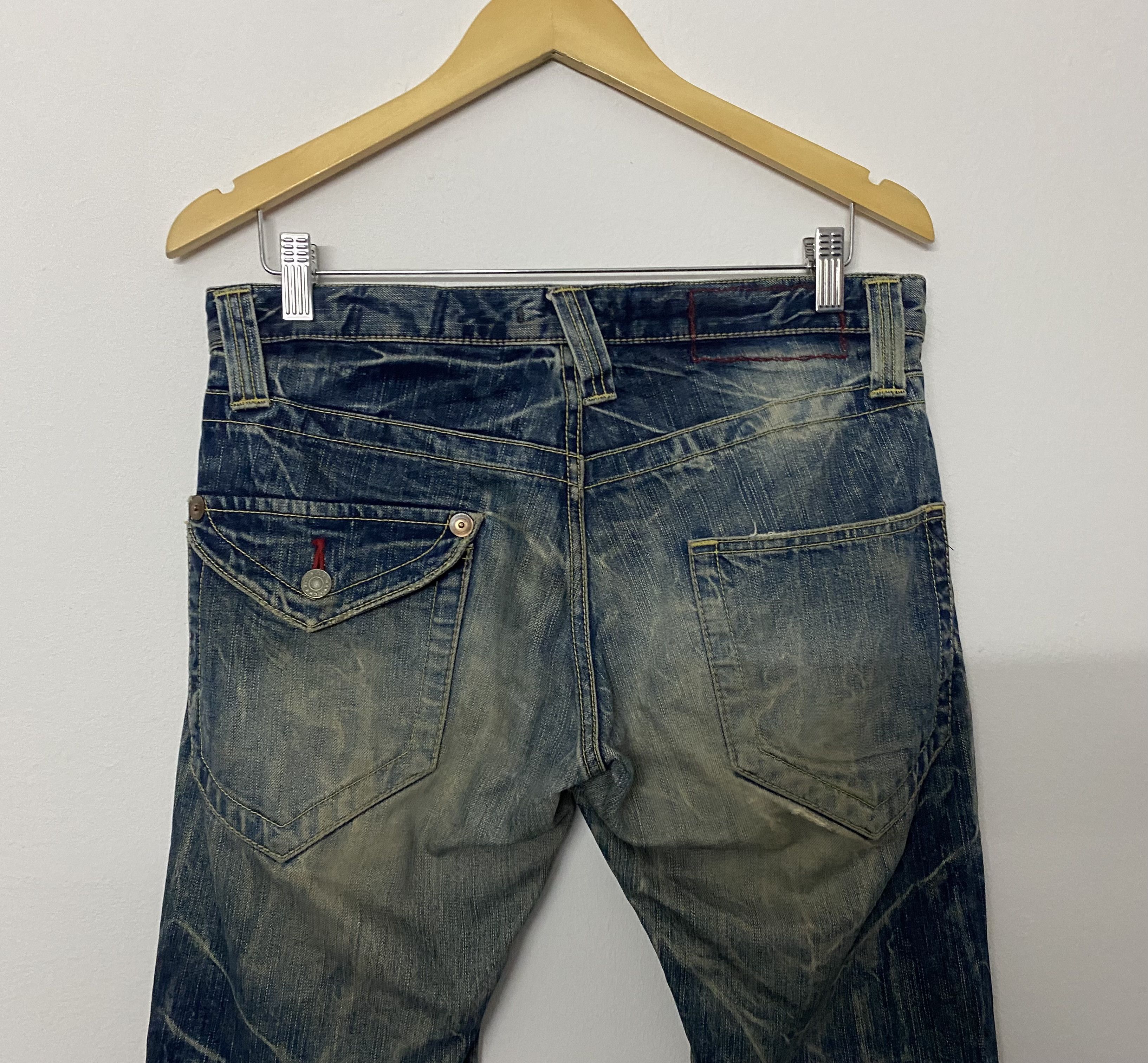 Japanese Brand Vintage Blue Way Acid Wash Flare Bootcut Jeans Size US 33 - 6 Thumbnail