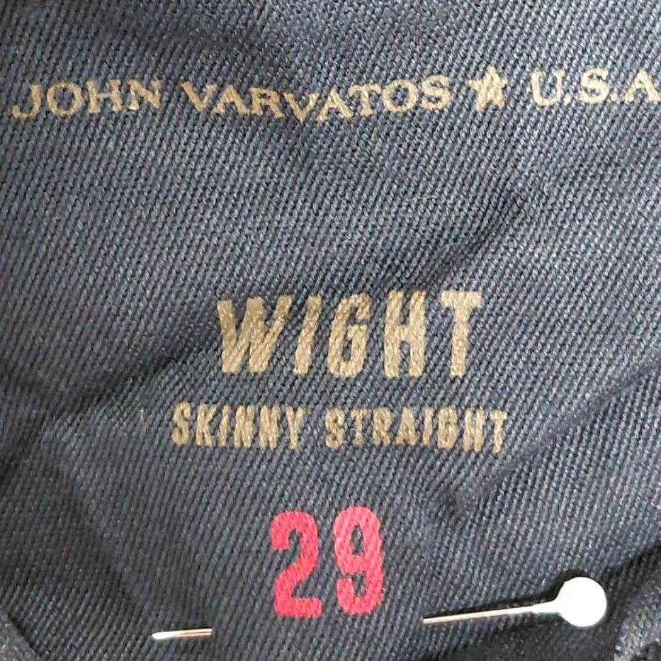 John Varvatos JOHN VARVATOS U.S.A Jeans Wight Skinny Straight Black Men Size 29 31 Inseam Stretch Cotton Blend Button Fly Denim Vintage No Mens Size US 29 - 3 Thumbnail