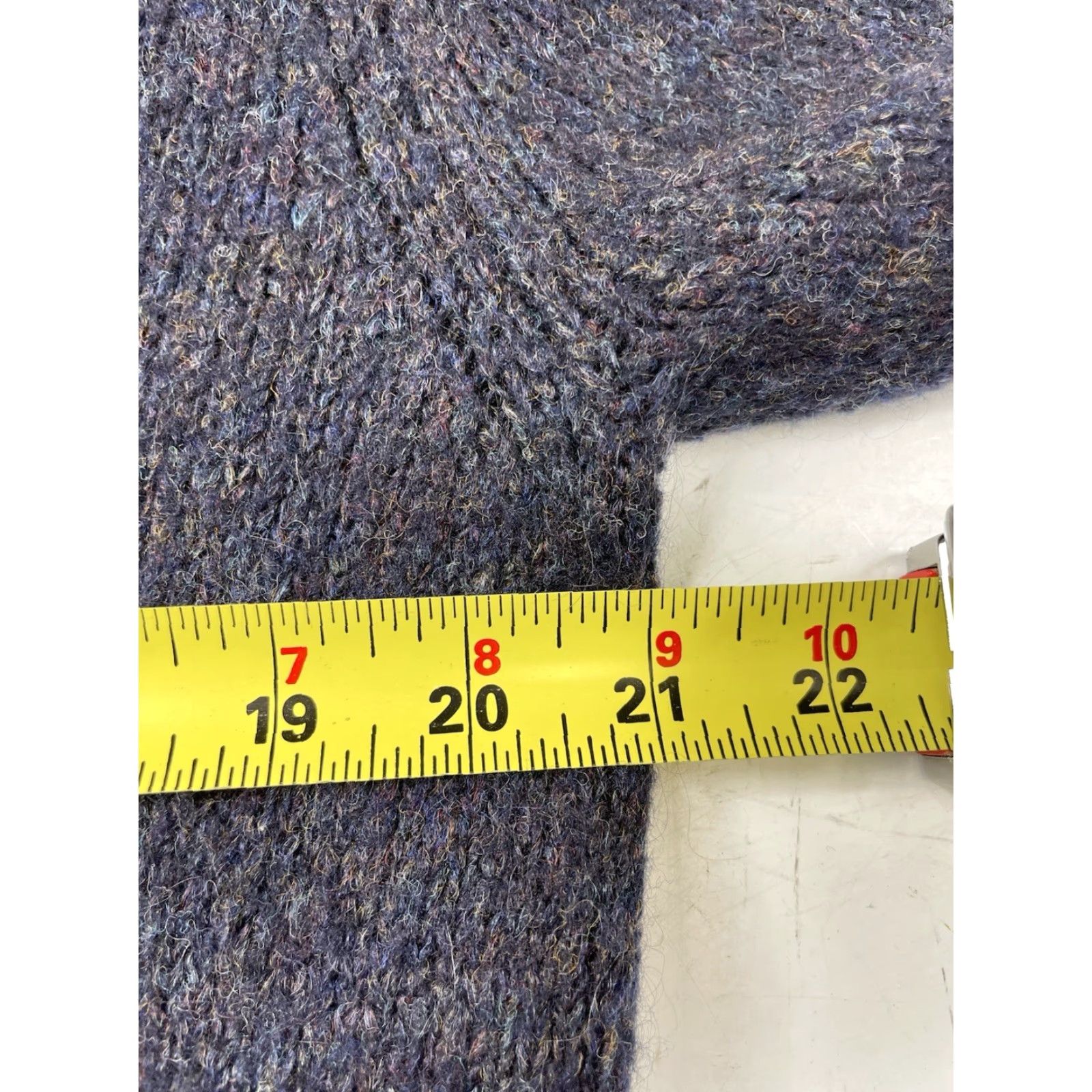 Vintage Denim & Supply Ralph Lauren Cardigan Sweater Womens Medium Blue Italian Knit Viscose Wool Acrylic Mohair Nylon Size M / US 6-8 / IT 42-44 - 6 Thumbnail