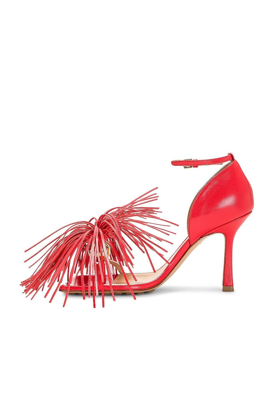 Bottega Veneta o1y0725 Leather Ankle Thong Strap Sandals in Red Size US 7 / IT 37 - 5 Thumbnail