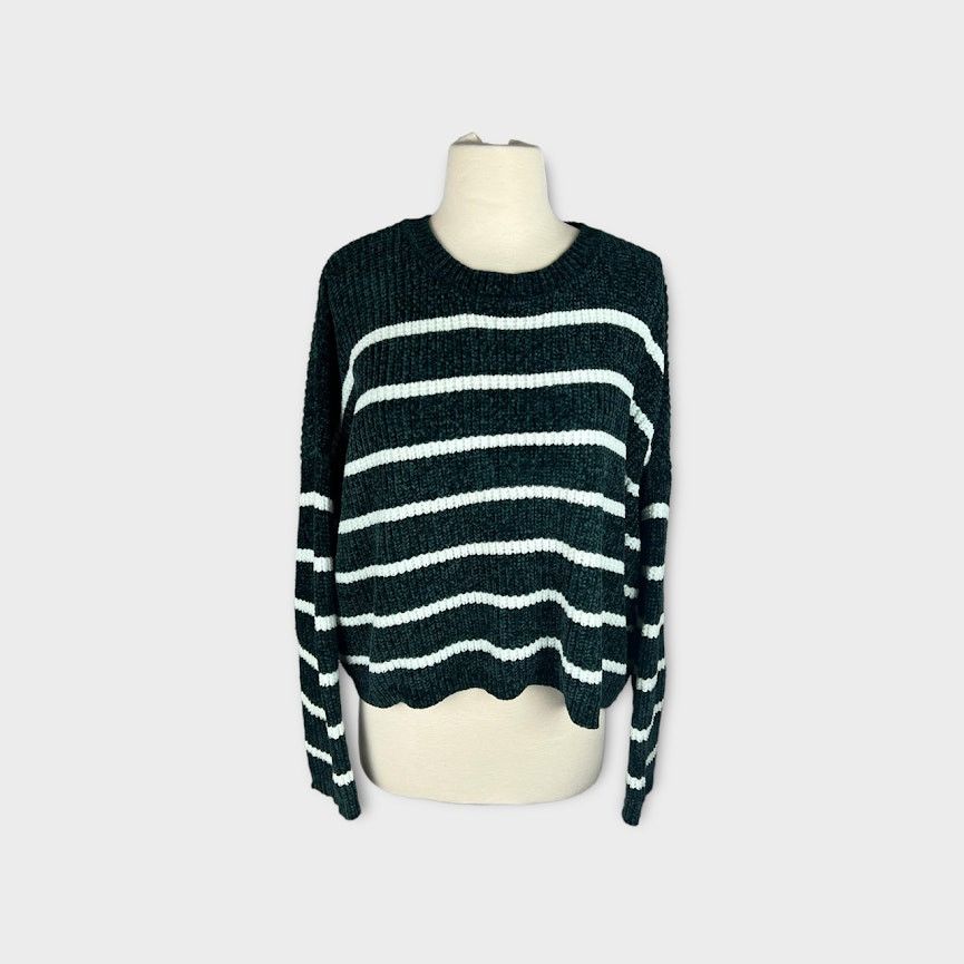 Forever 21 Forever 21 Plus | Striped Chenille Sweater | 2x Size XXL / US 16-18 / IT 52-54 - 8 Thumbnail