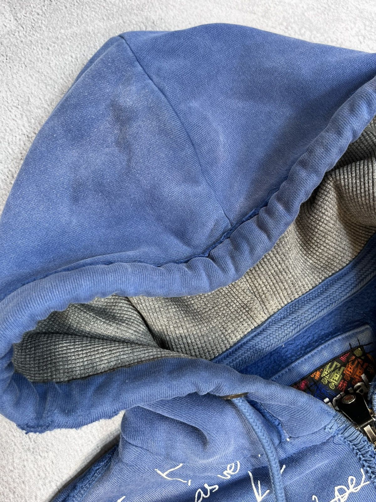 Desigual × Japanese Brand Vintage Y2K Desigual faded big logo zip hoodie trashed style Size US XL / EU 56 / 4 - 13 Thumbnail