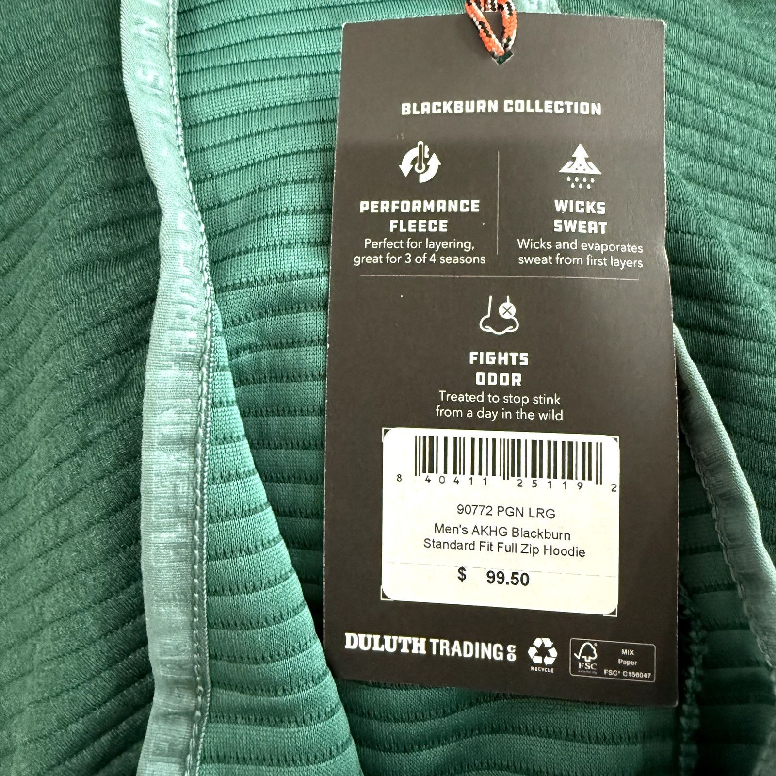 Duluth Trading Company Duluth Trading Co AKHG Blackburn StandardFit Full Zip Hoodie Size US L / EU 52-54 / 3 - 5 Thumbnail