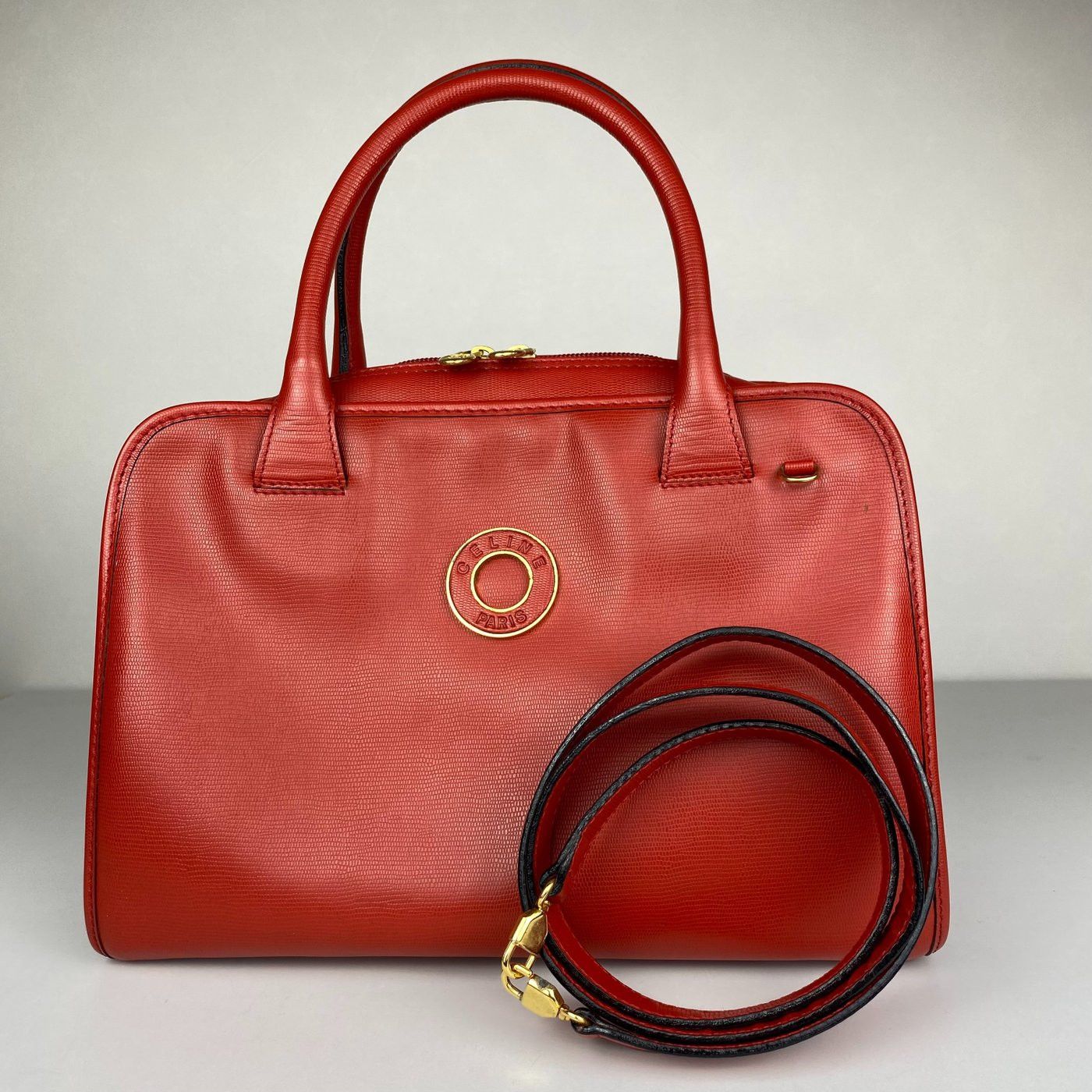 Celine Celine Red Leather 2-way Handbag Size ONE SIZE - 22 Thumbnail
