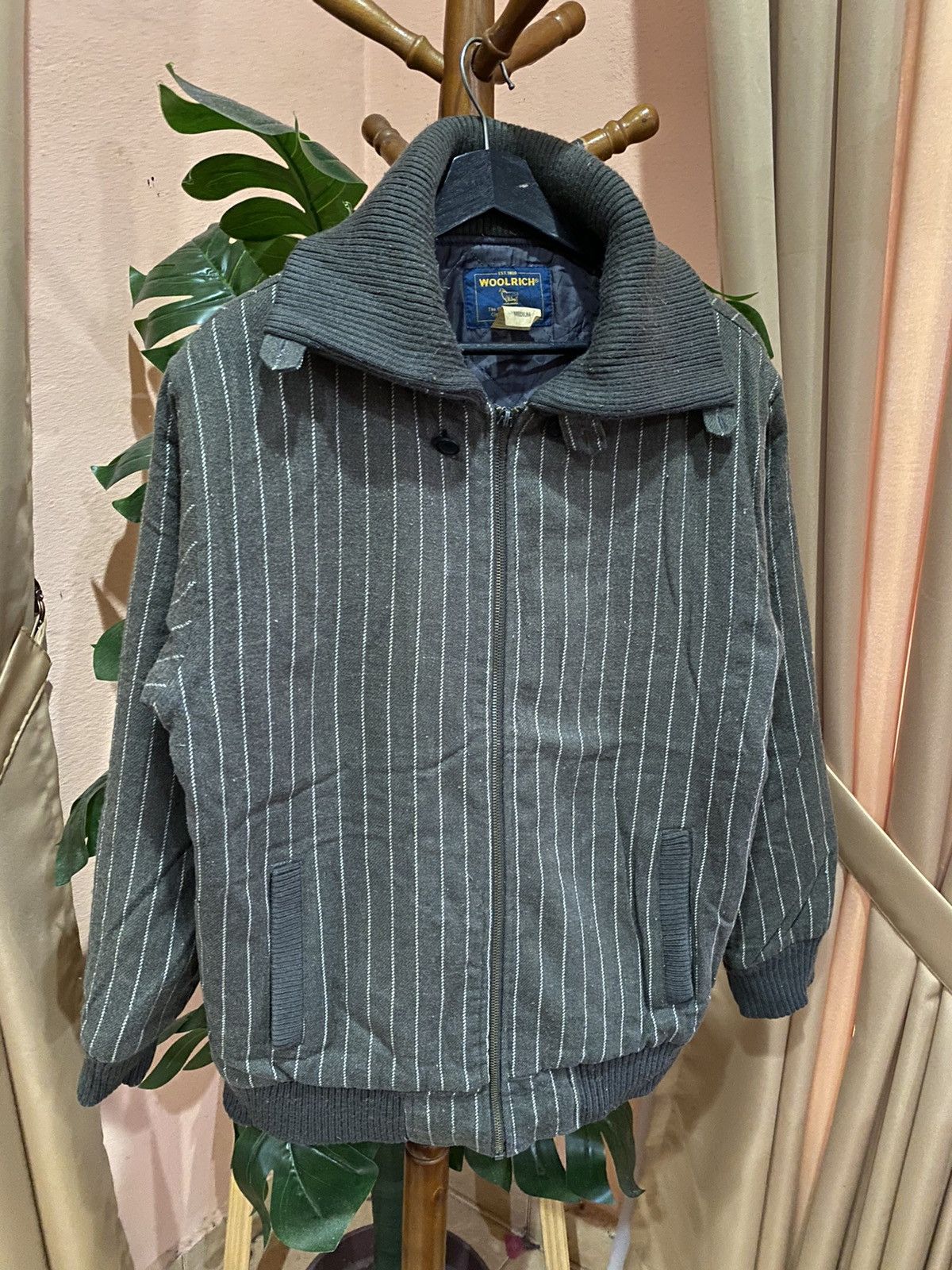 Woolrich Woolen Mills Woolrich Vintage Striped Bomber Jacket Classic Outdoor Style Size US M / EU 48-50 / 2 - 3 Thumbnail