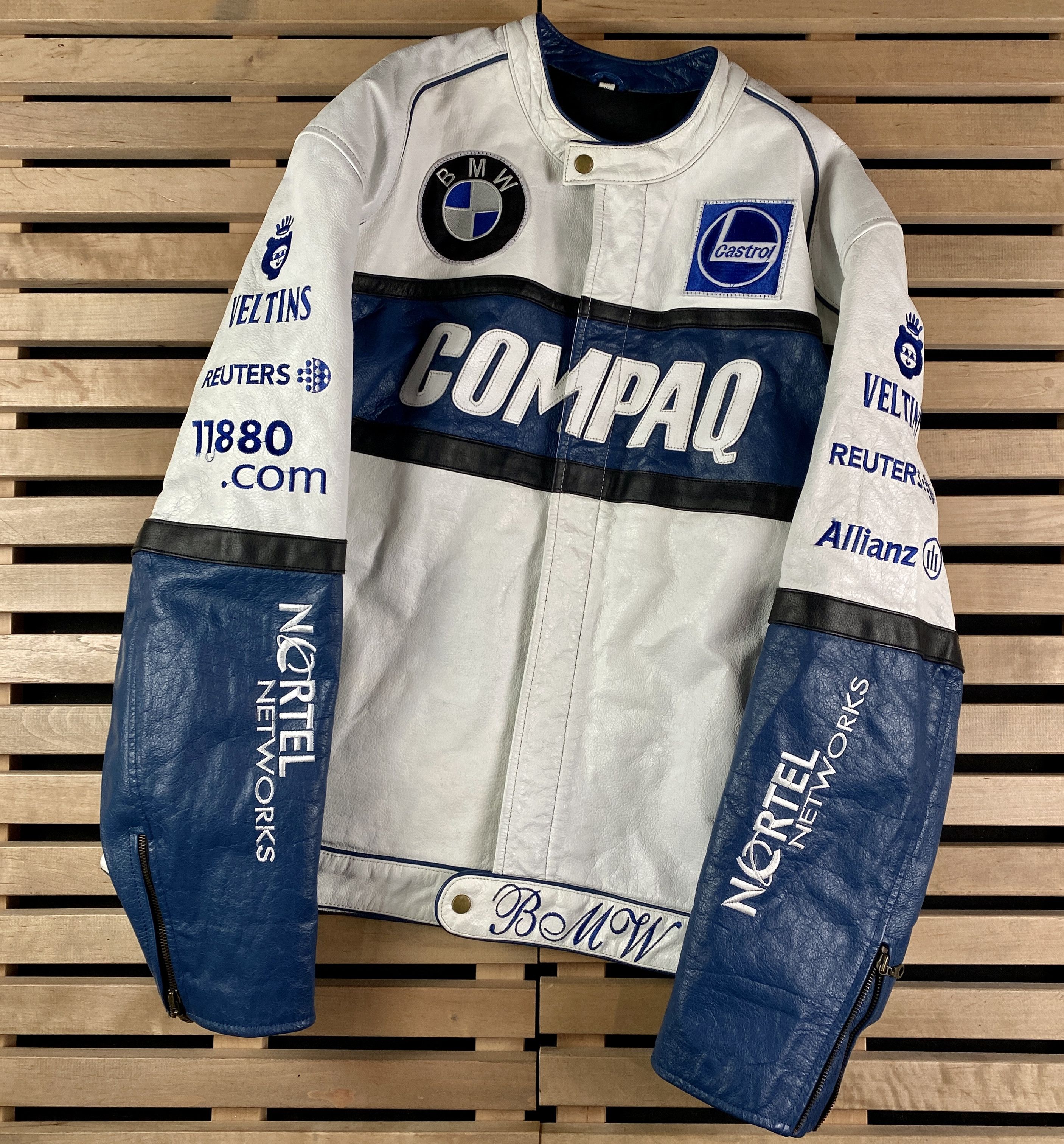 BMW Men’s Leather Full Zip Racing Jacket BMW Compaq Size 4XL Size US XXL / EU 58 / 5 - 2 Thumbnail
