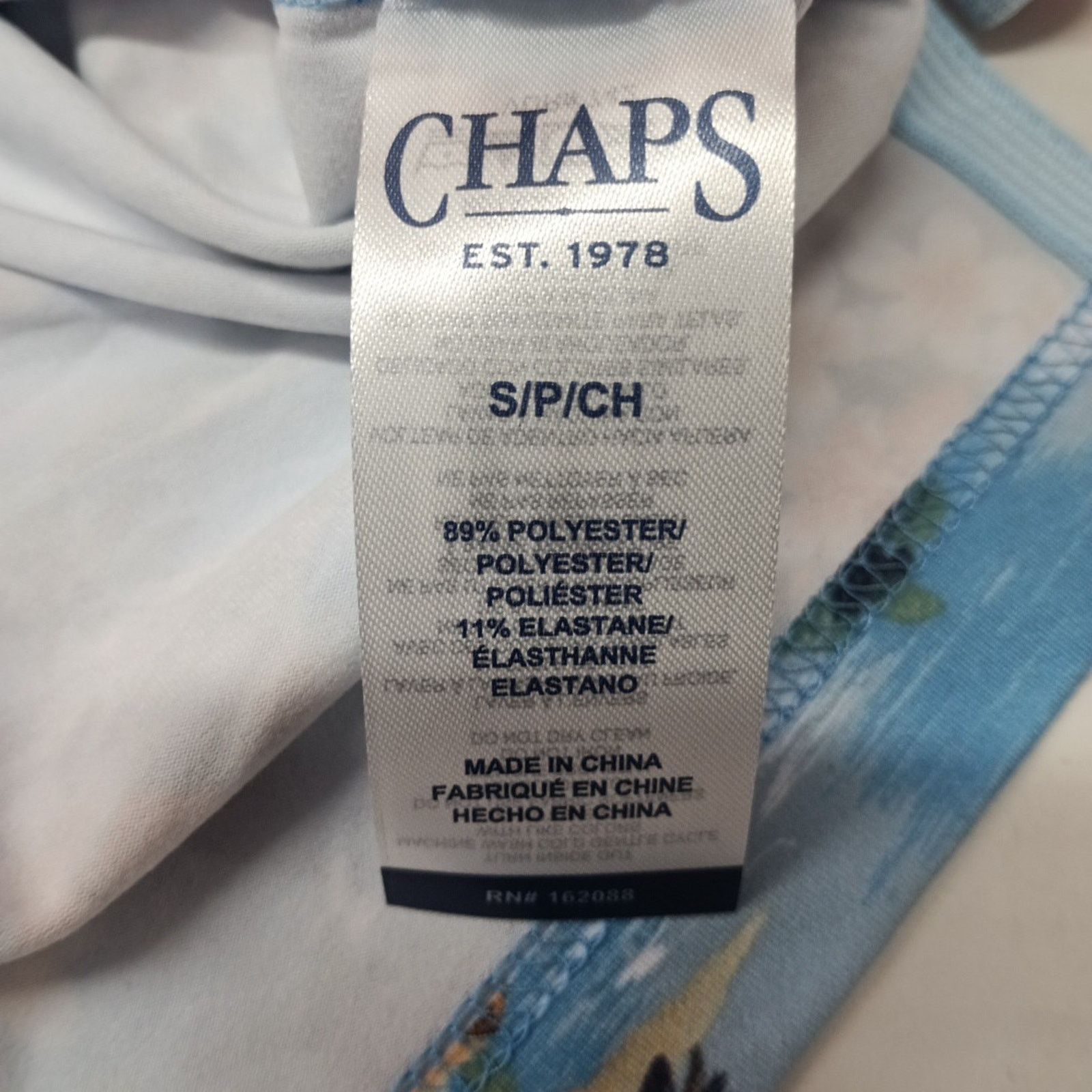 Chaps Chaps Everyday Performance Polo Shirt Men Size S Blue Floral Size US S / EU 44-46 / 1 - 7 Thumbnail