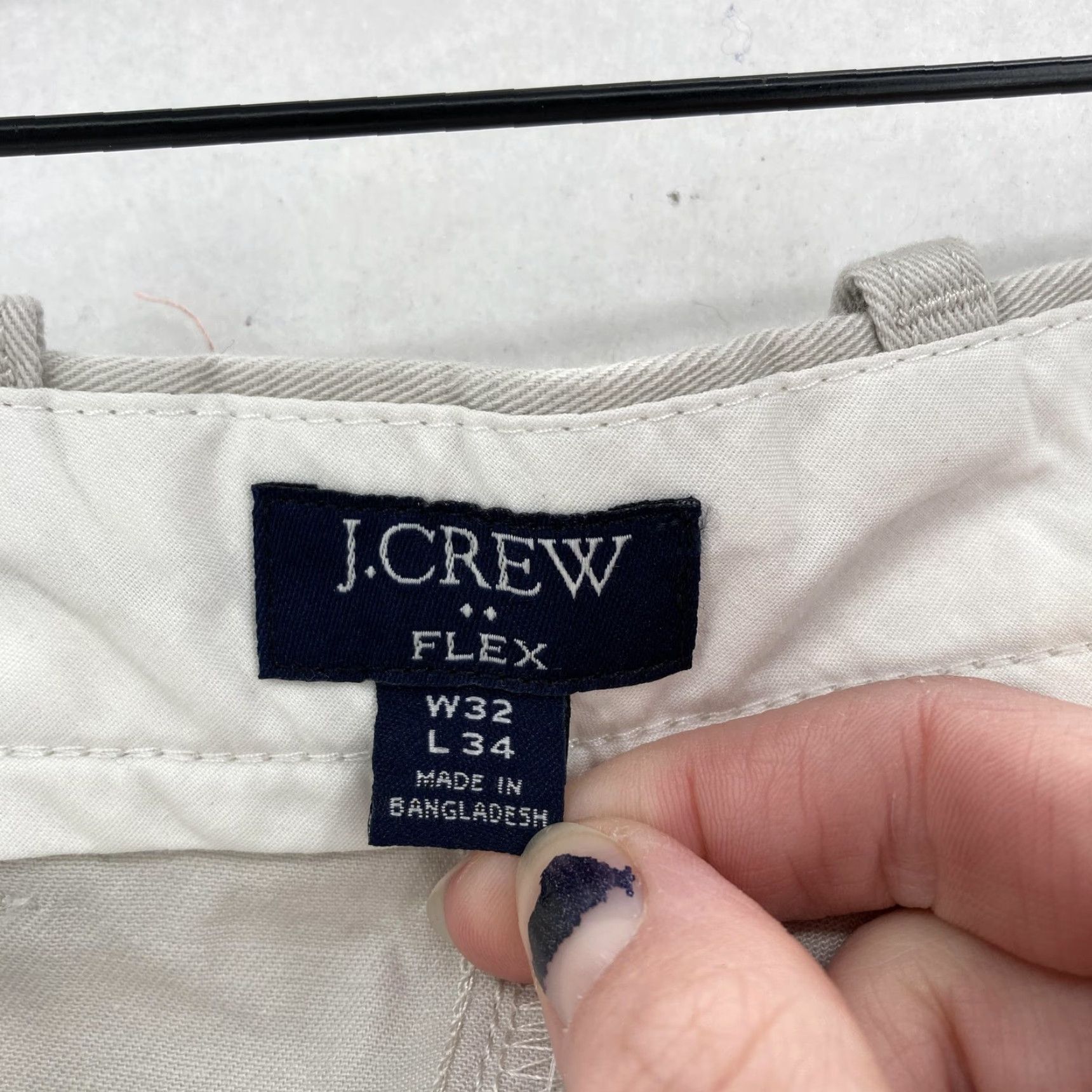 J.Crew J.Crew Chino Pants Mens 32x34 Gray Stone Flex Slim Stretch Twill Casual Preppy Tapered Pockets Zip Front Size US 32 / EU 48 - 5 Thumbnail
