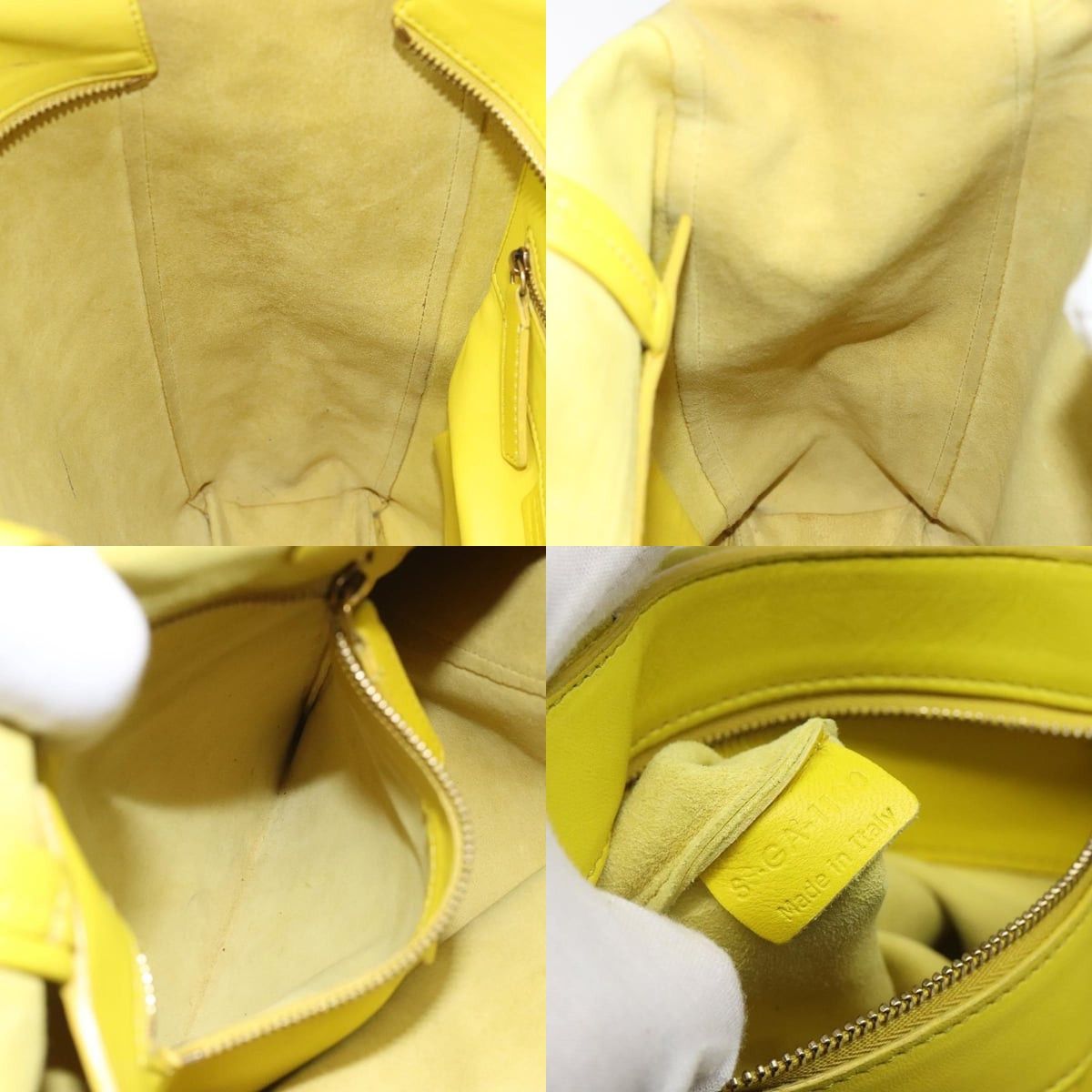 Celine CELINE Hand Bag Leather Yellow Size ONE SIZE - 12 Thumbnail