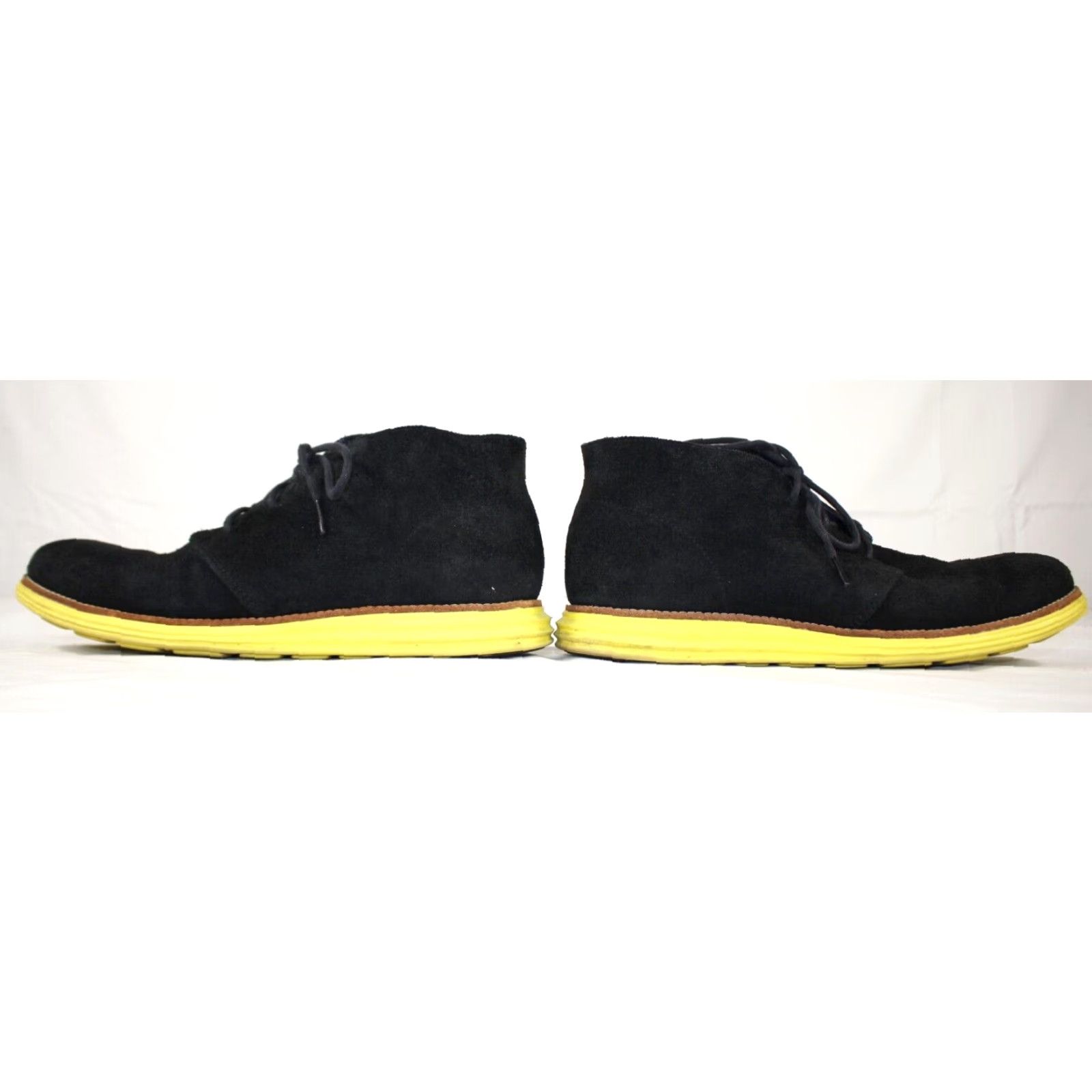 Cole Haan Lunargrand Chukka Black Mens Size 13‎ Suede Neon Yellow C11185 Cole Haan Lunargrand Chukka Boots Men\ main image 3