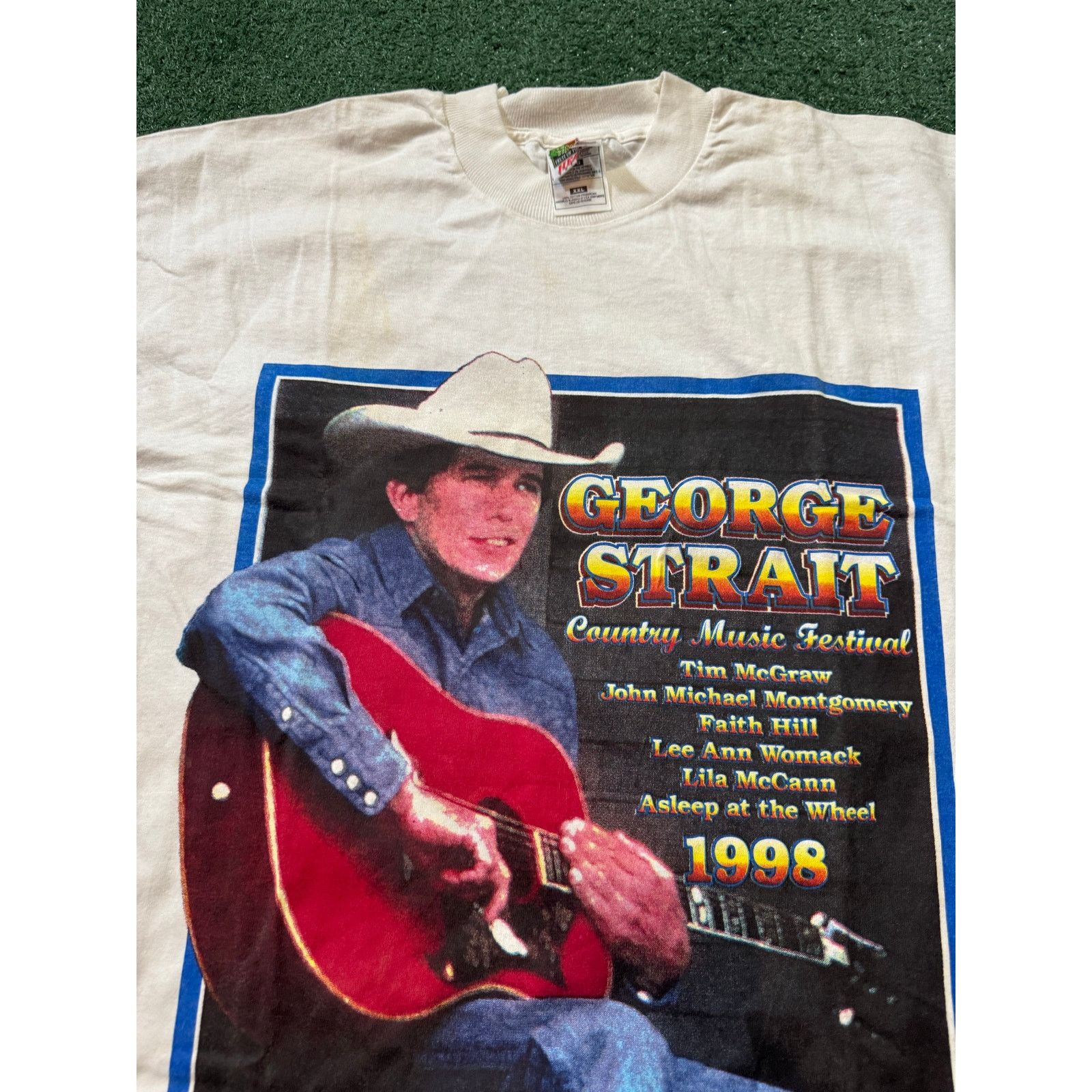 Other George Strait Tour Tee Size XL White Vintage 1998 Fest Size US XL / EU 56 / 4 - 2 Thumbnail
