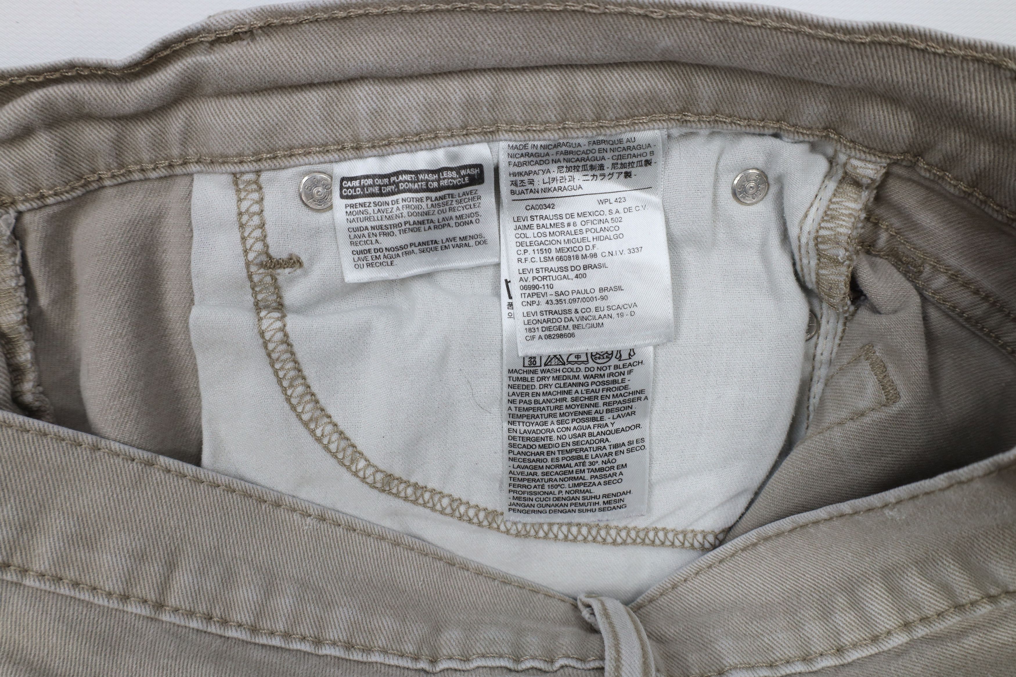 Levi's × Vintage Vintage Y2K Levis 513 Slim Fit Straight Leg Jeans Beige Size US 36 / EU 52 - 8 Thumbnail