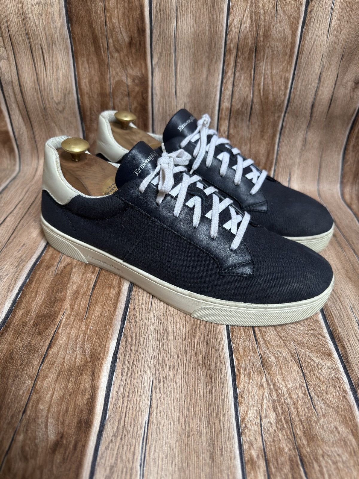 Ermenegildo Zegna Vittorio canvas sneakers Size US 8.5 / EU 41-42 - 1 Thumbnail