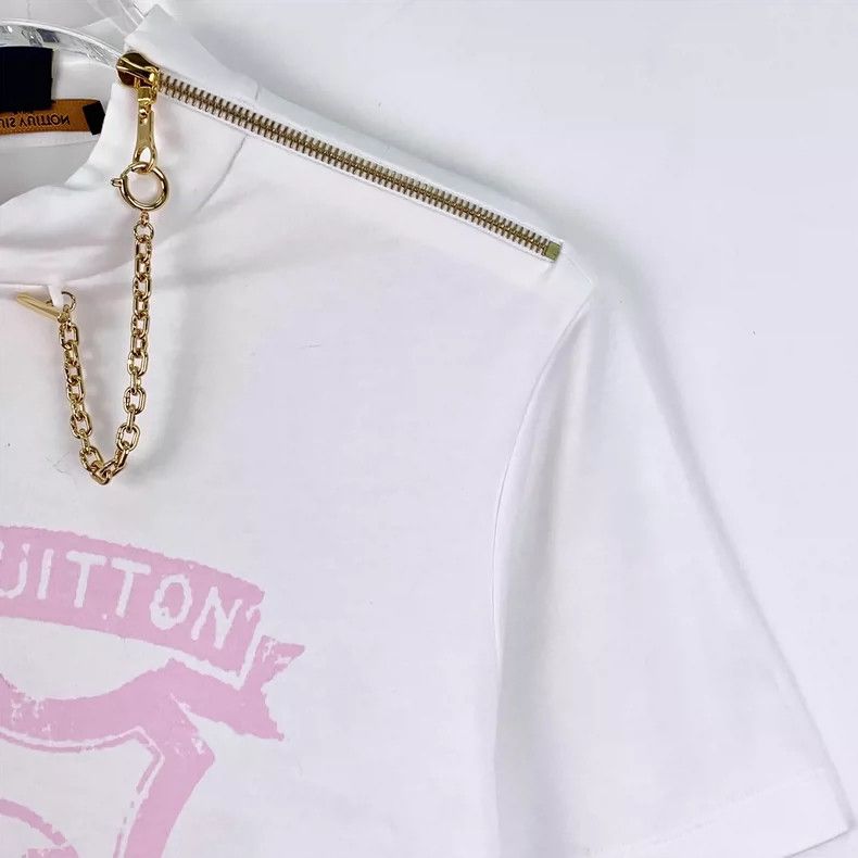 Louis Vuitton Louis Vuitton 22 white logo printed chain cotton crewneck Size S / US 4 / IT 40 - 3 Thumbnail