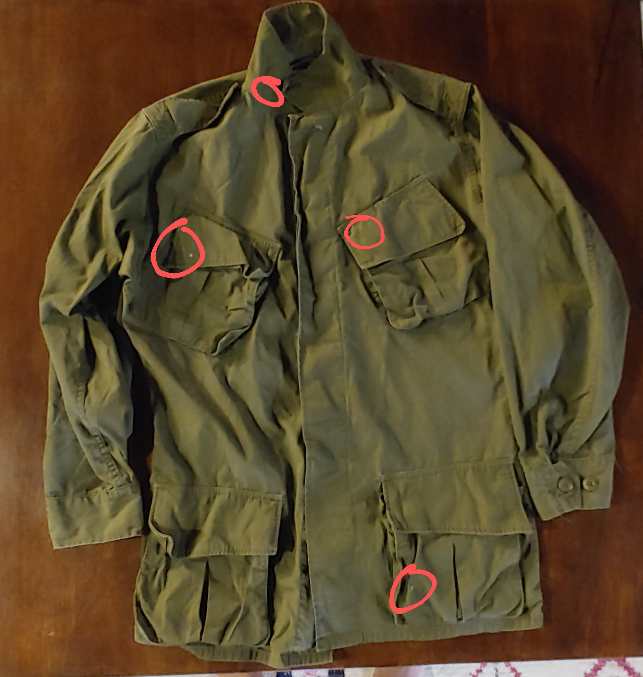 Vintage Vietnam Era Field Jacket Vintage 70s USA Military Poplin Size US S / EU 44-46 / 1 - 5 Thumbnail