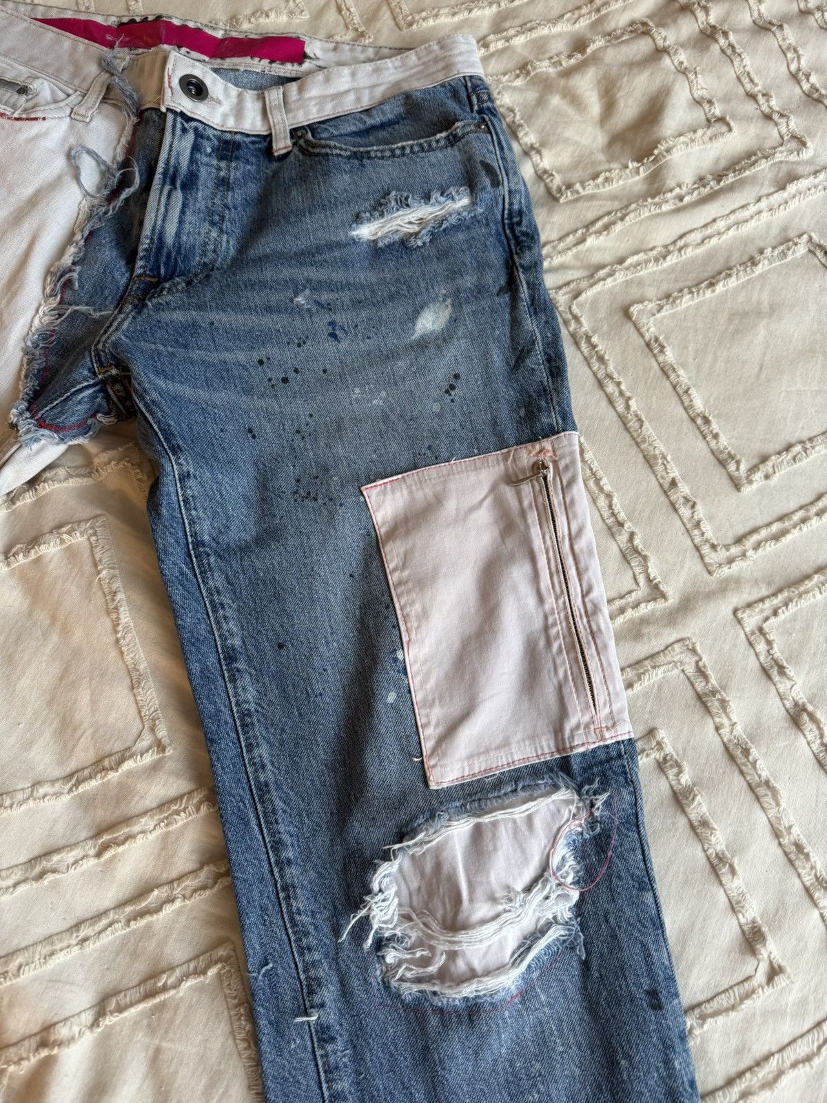 Other Custom Reworked Denim Size US 31 - 2 Thumbnail
