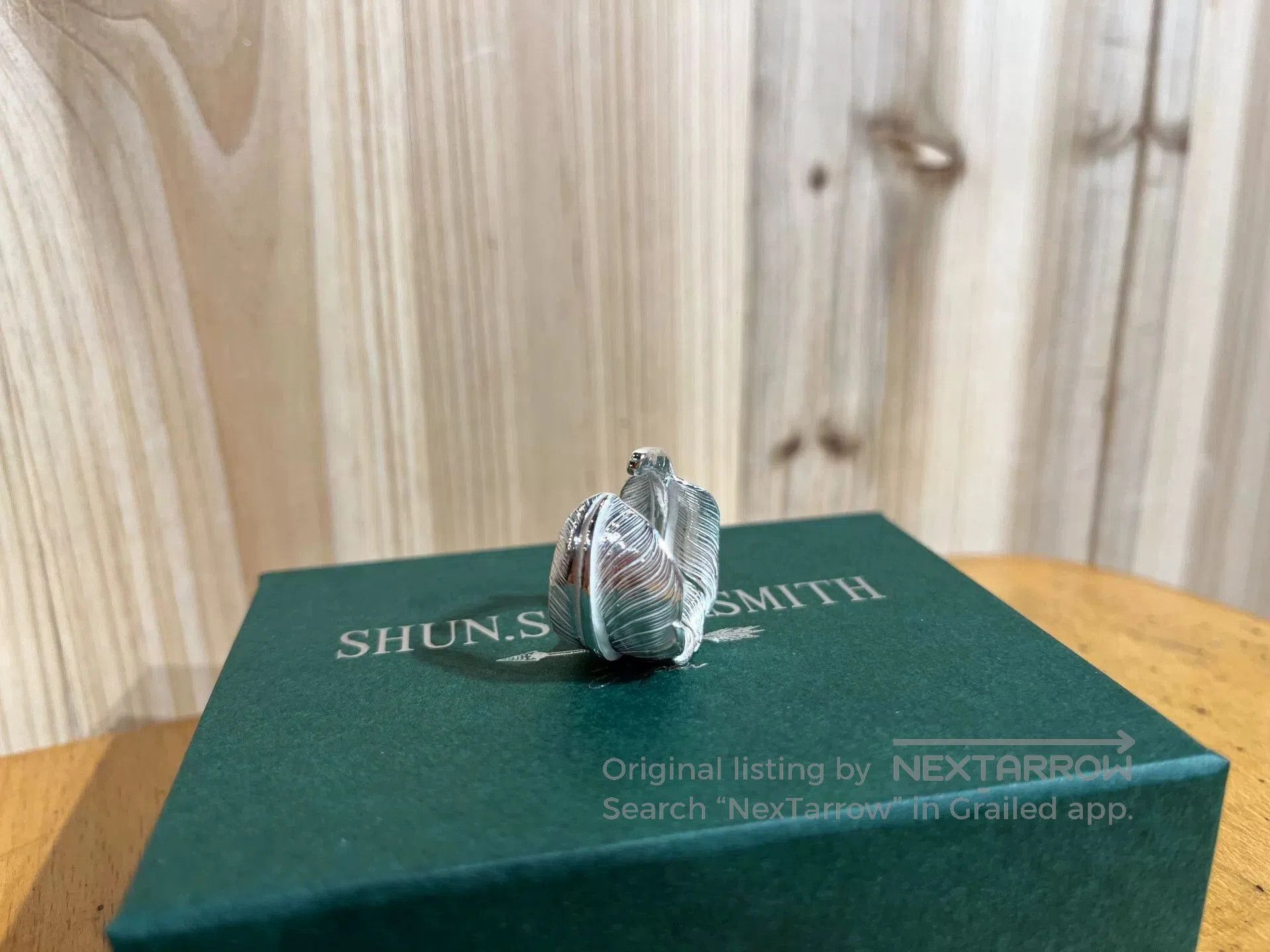 Takumi shun smith feather ring in silver. Size ONE SIZE - 6 Thumbnail
